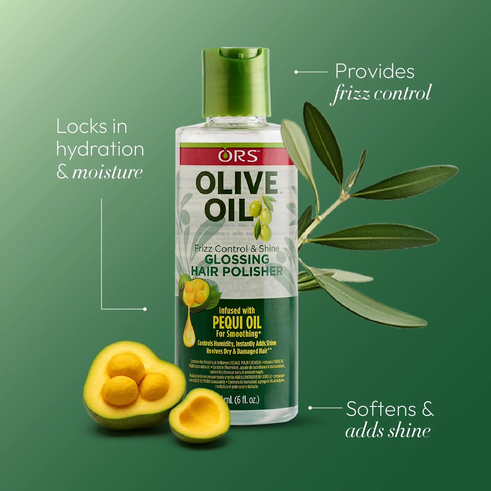 Ors Olive Oil Frizz Control and Shine Glossing Hair Polisher 6 oz - Thumbnail 3