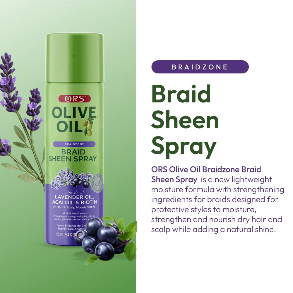 Ors Olive Oil Braidzone Braid Sheen With Lavender Acai Biotin for Hair Scalp - Thumbnail 2