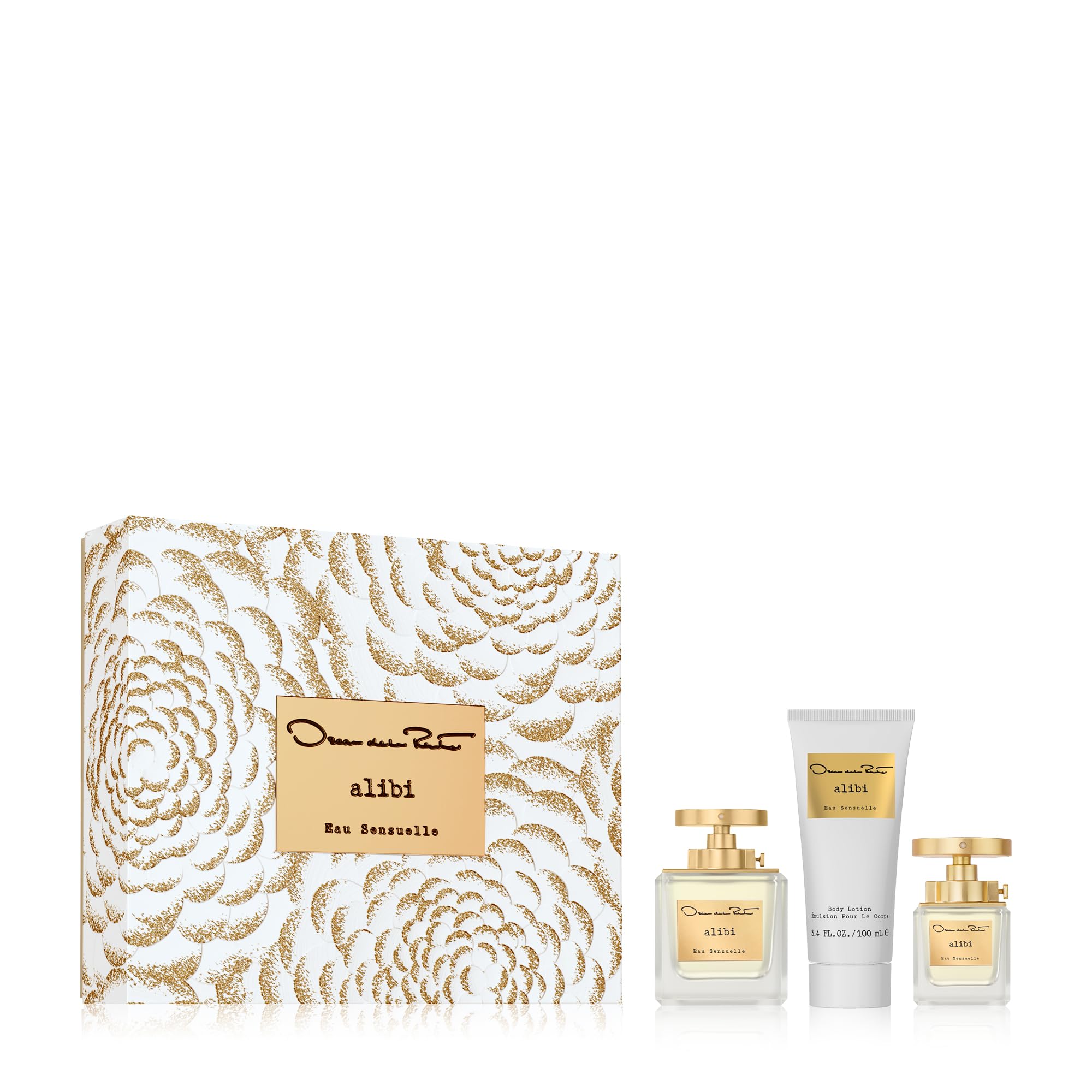 OSCAR ALIBI EAU SENSUELLE(W)(H/B)(LI FREE)3PC SET(3.4oz edp sp,1.0oz edp sp,3.4oz Body Lotion)