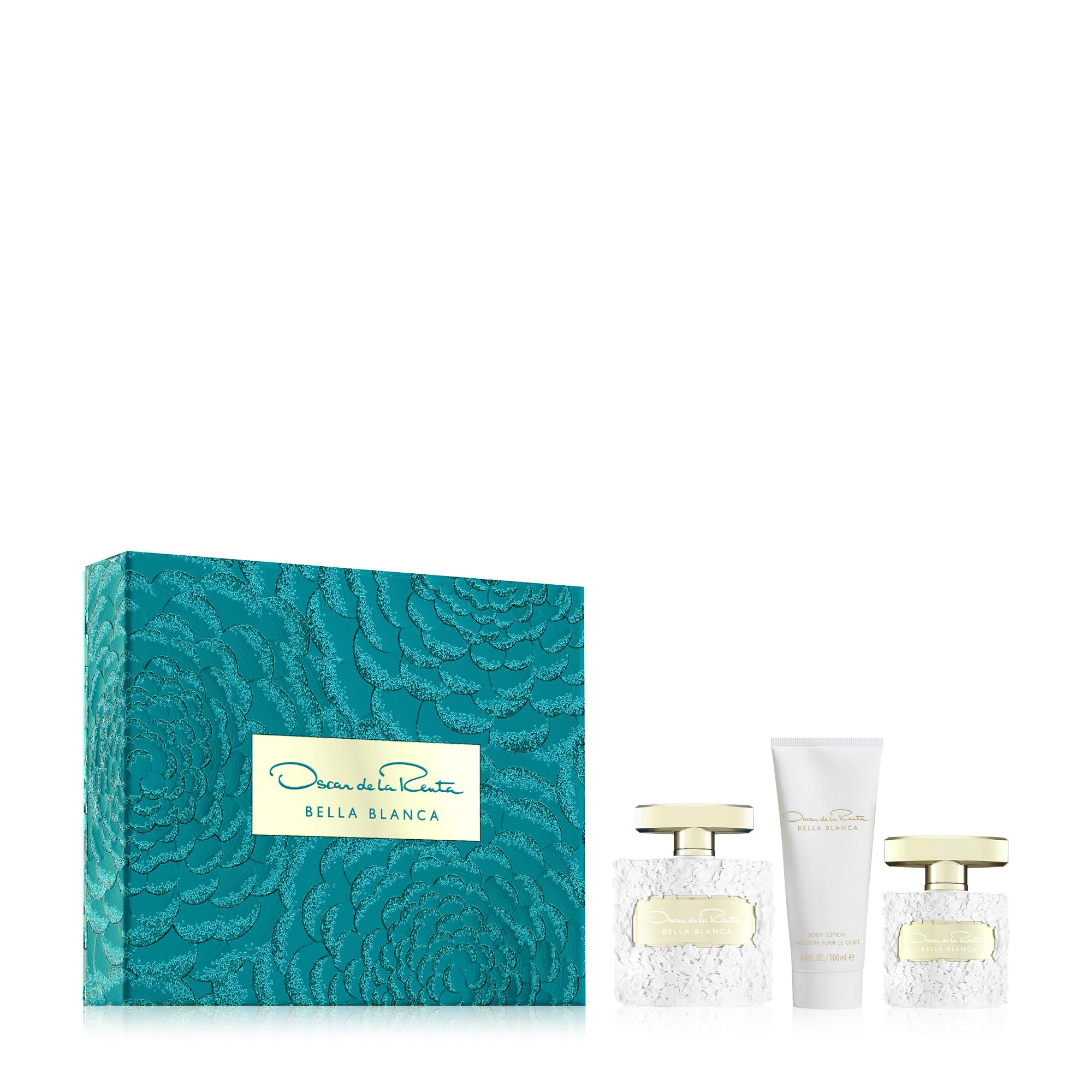 OSCAR BELLA BLANCA(W)(H/B)(LI FREE)3PC SET(3.4oz edp sp,3.4oz body lotion,1.0oz edp sp)