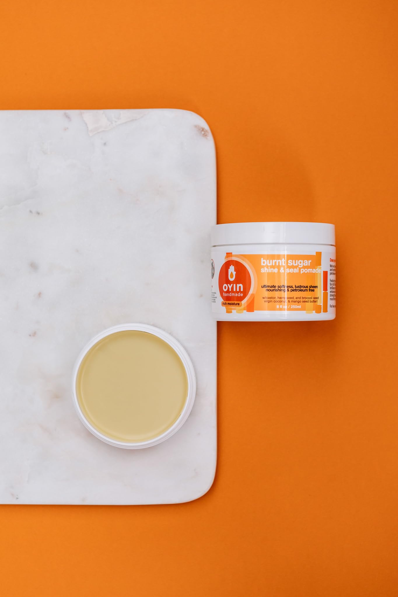 Oyin Handmade Burnt Sugar Pomade | Humectant Hair Pomade for Shine Sealing