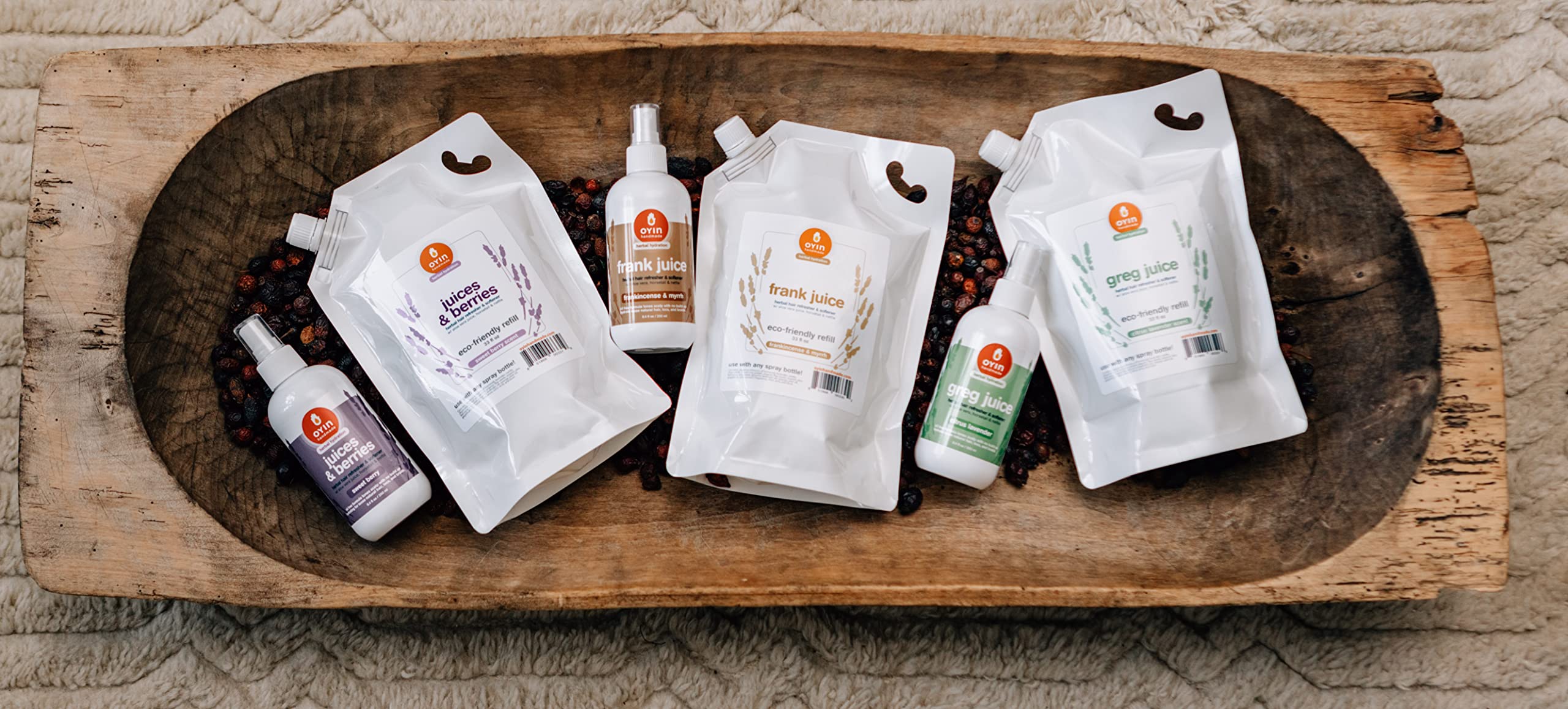 Oyin Handmade Juices Berries Herbal Leave In Hair Tonic 250 ml - Thumbnail 2