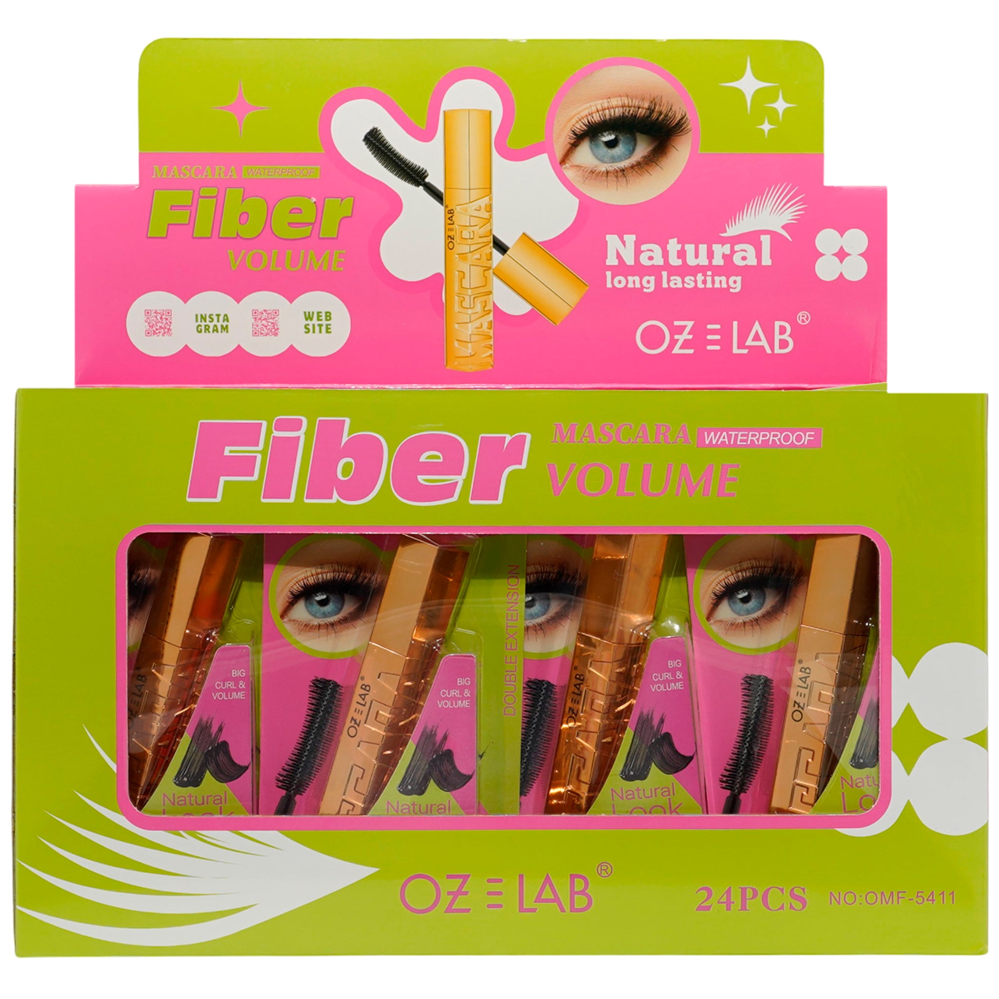 (24-pack) Oz Lab Double Extension Fiber Mascara