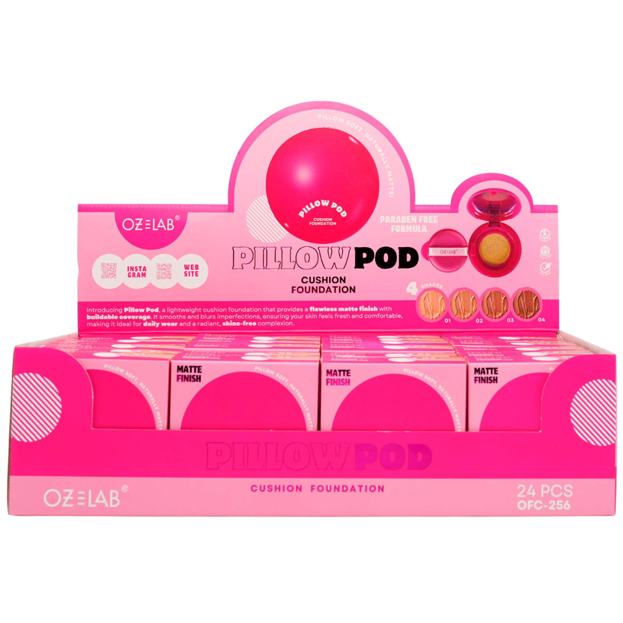 (24-pack) Oz Lab Pillow Pod Cushion Foundation