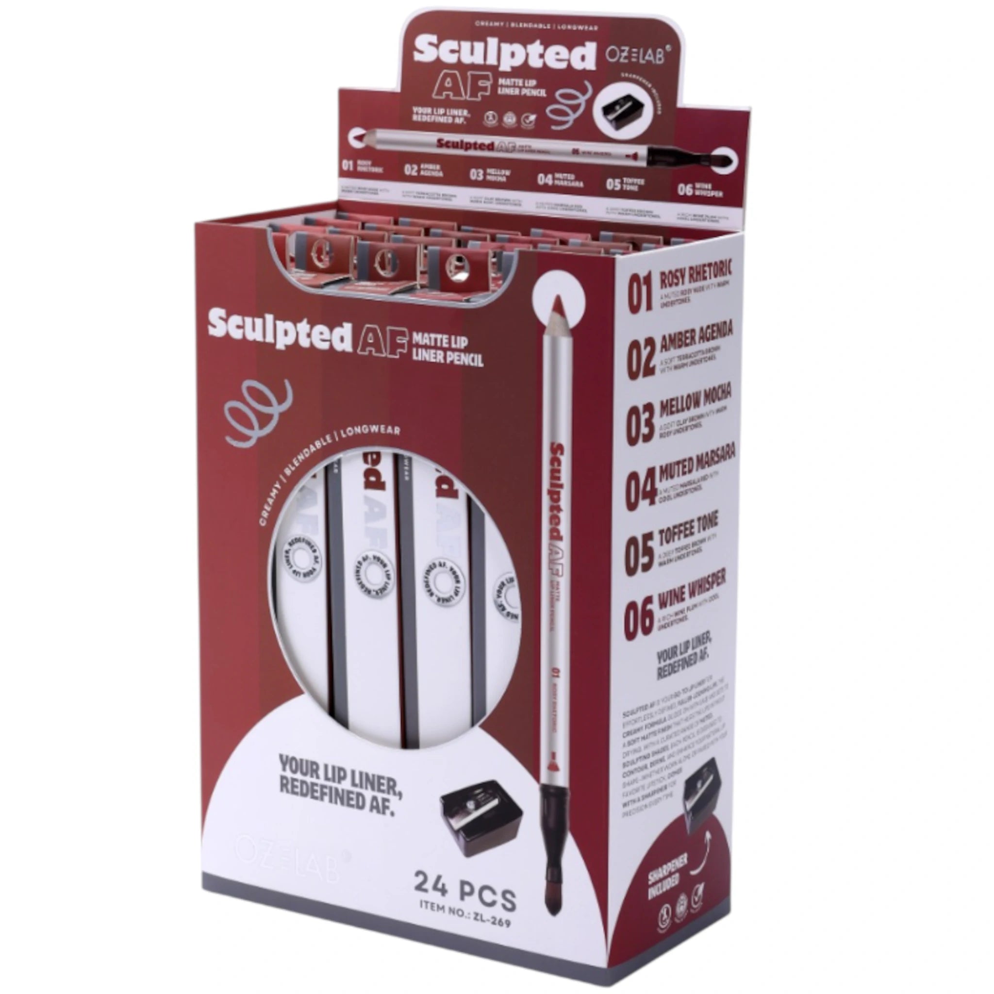 (24-pack) Oz Lab Sculpted Af Lip Liner Pencil