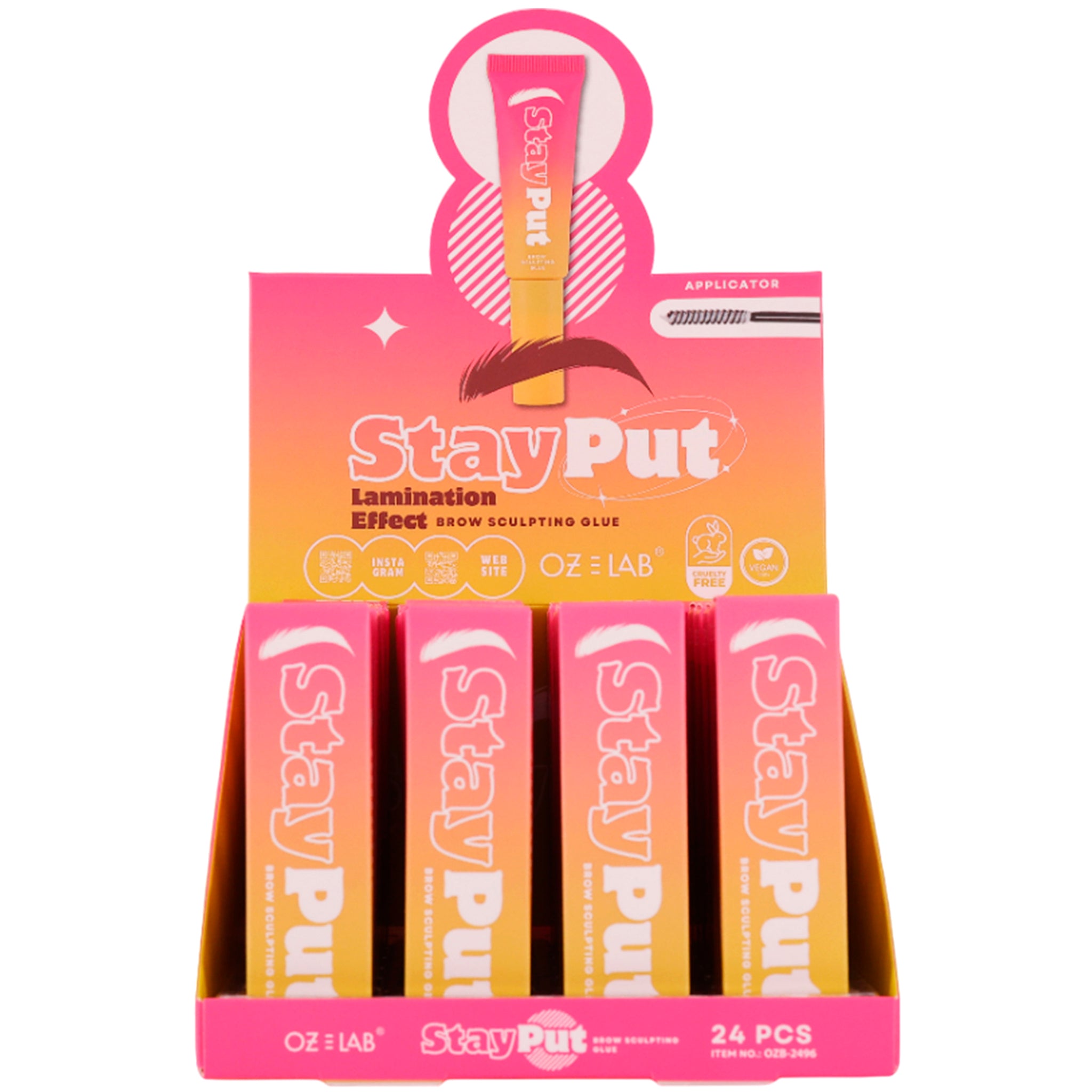 (24-pack) Oz Lab Stay Put Brow Sculpting Glue - Thumbnail 4
