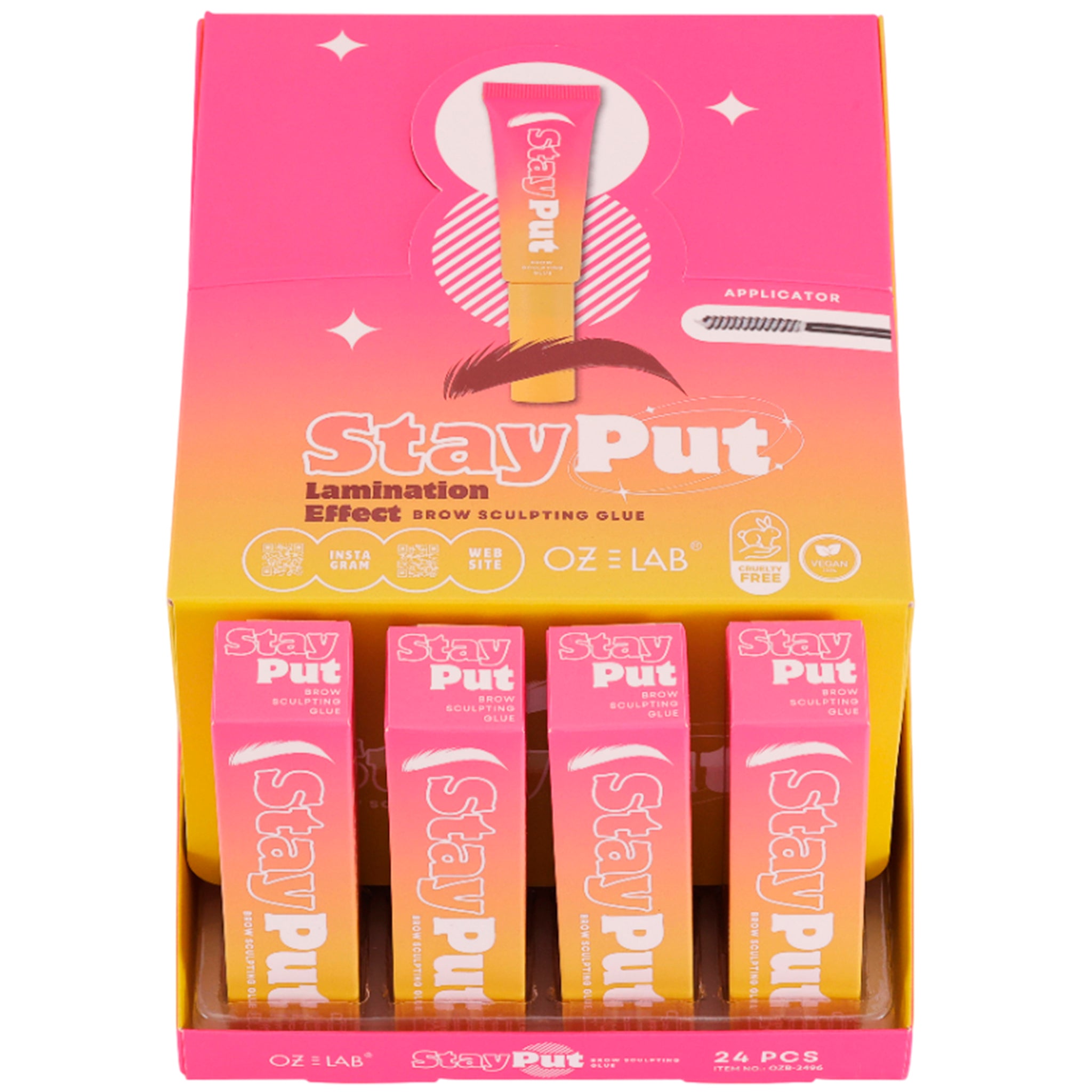 (24-pack) Oz Lab Stay Put Brow Sculpting Glue - Thumbnail 3