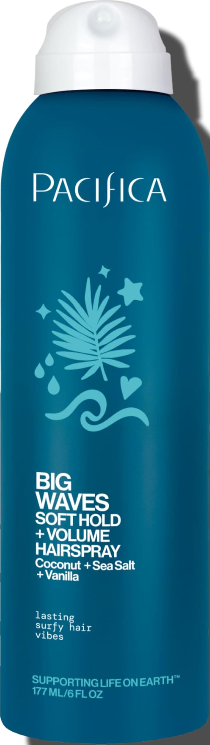 Pacifica Big Waves Coconut Vanilla Sea Salt Hairspray Soft Hold Wavy Hair