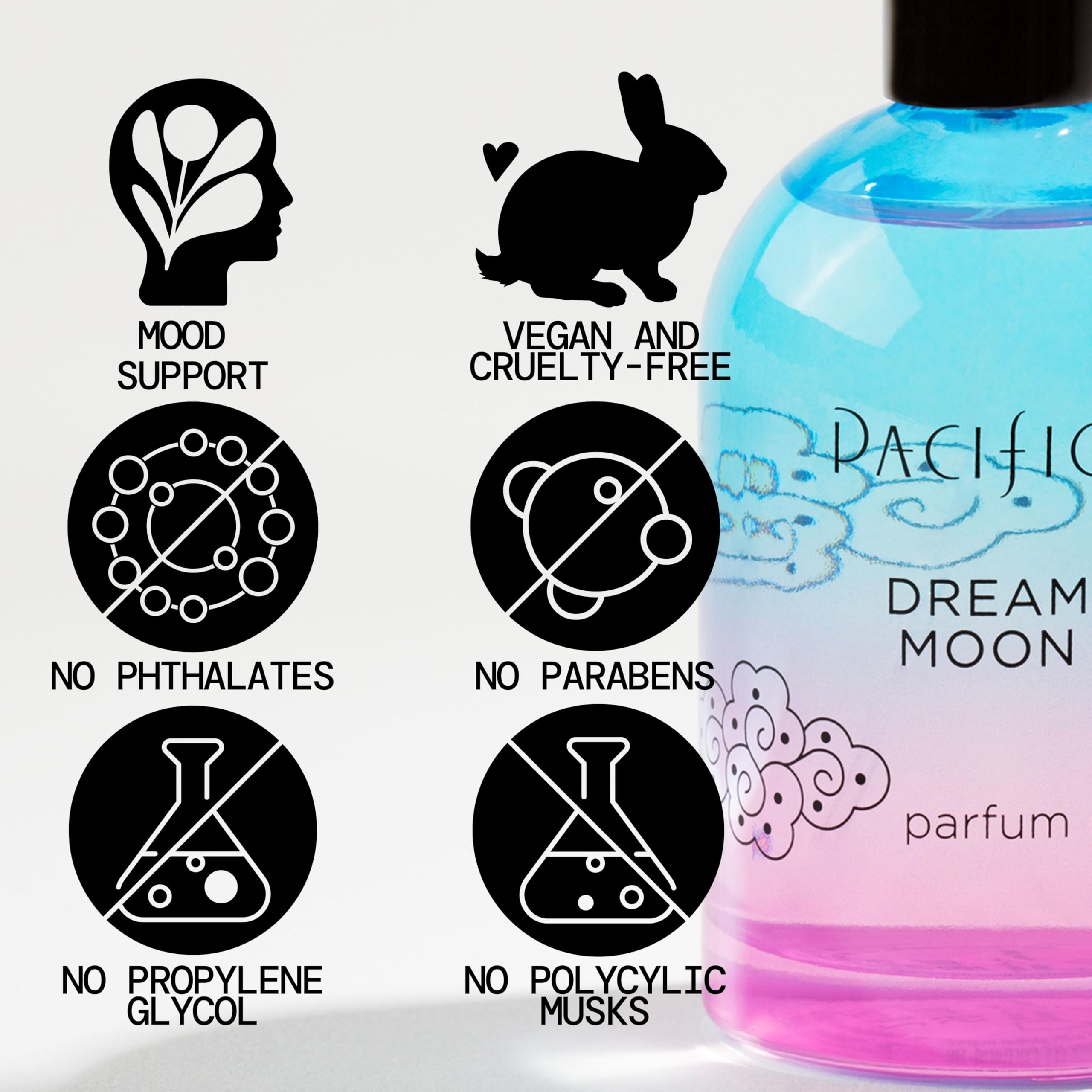 Pacifica Dream Moon 2 Fl Oz Bergamot Pink Rose Vanilla Sandalwood Patchouli - Thumbnail 3