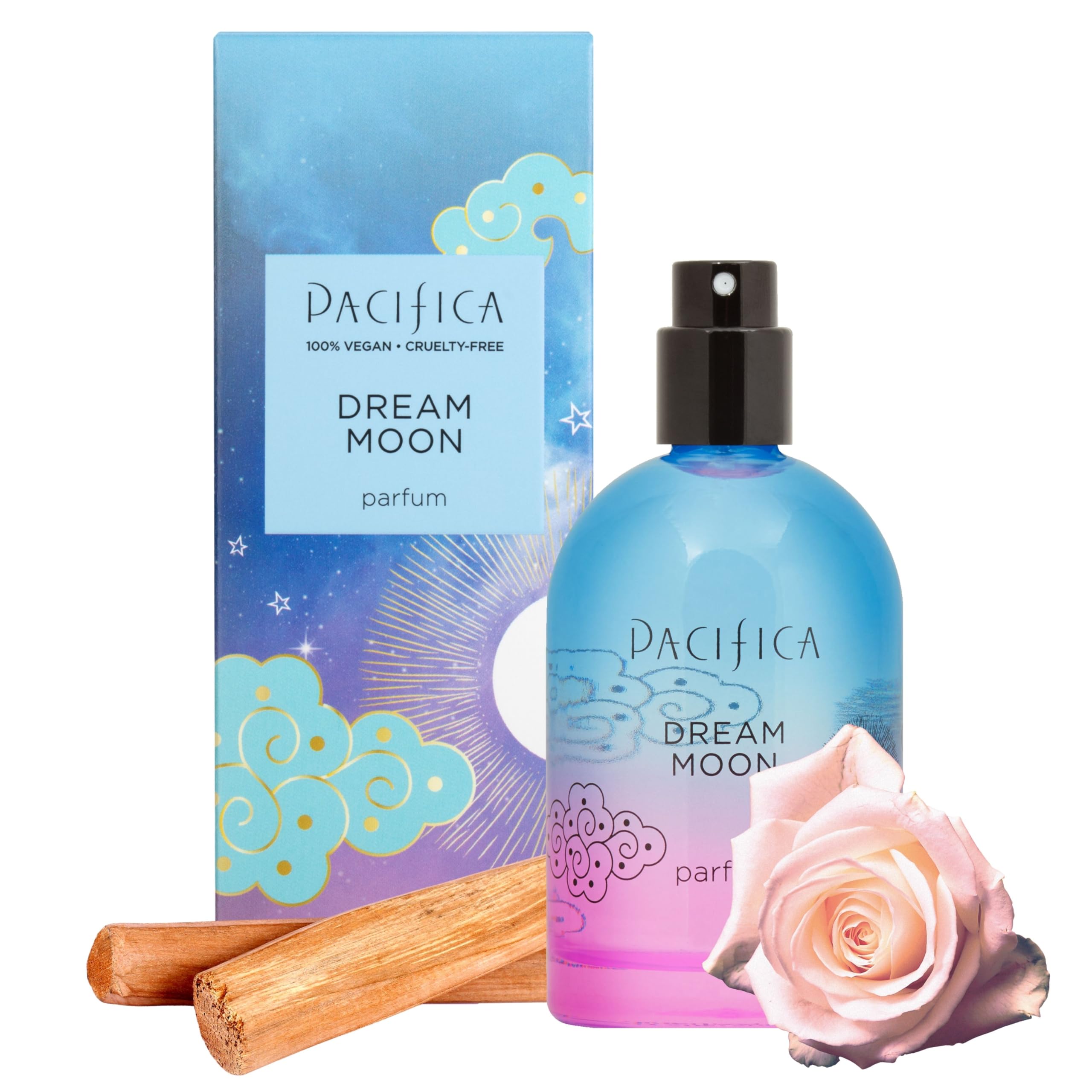 Pacifica Dream Moon 2 Fl Oz Bergamot Pink Rose Vanilla Sandalwood Patchouli