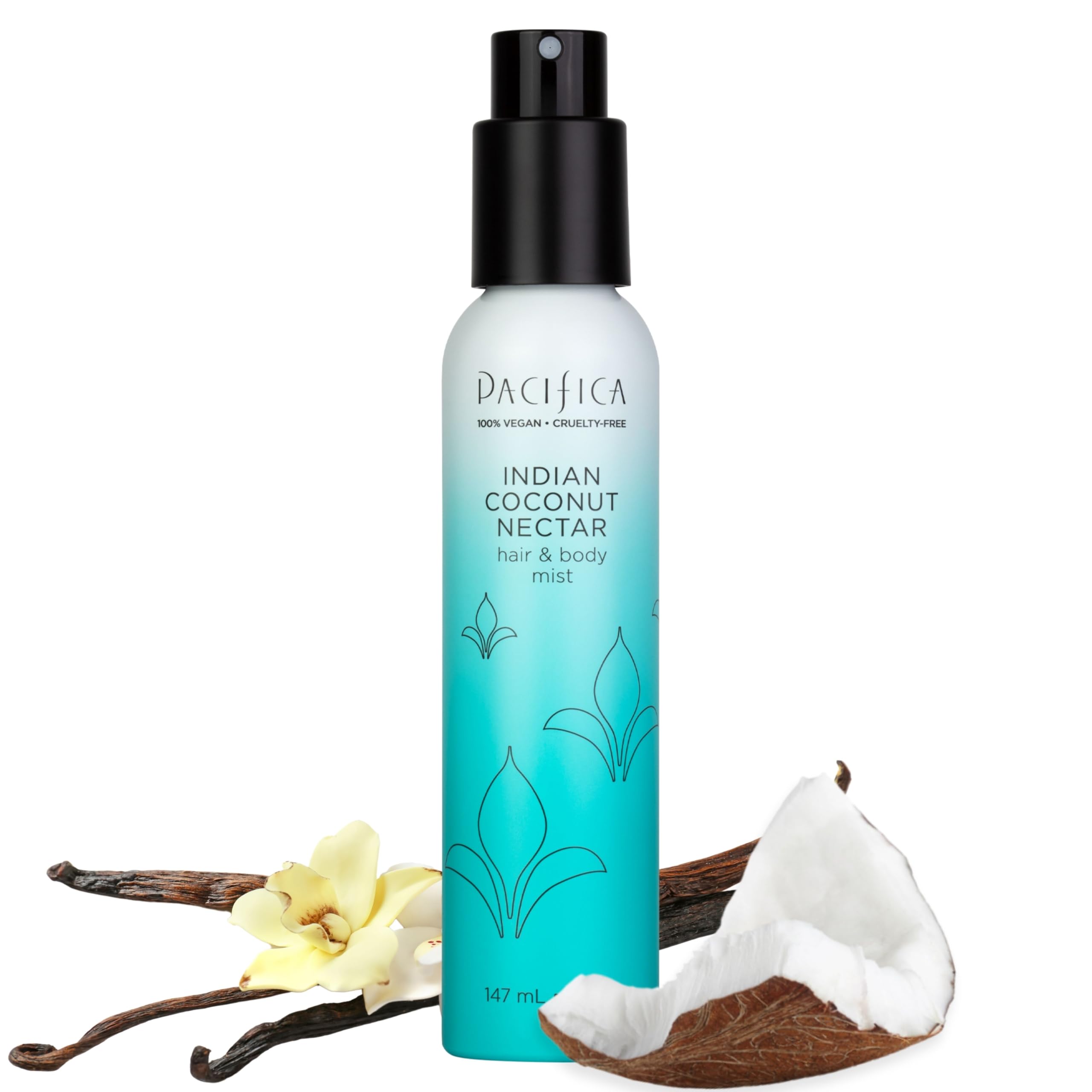Pacifica Indian Coconut Nectar Hair Mist Full Body Body Mist W/tiare Sugar