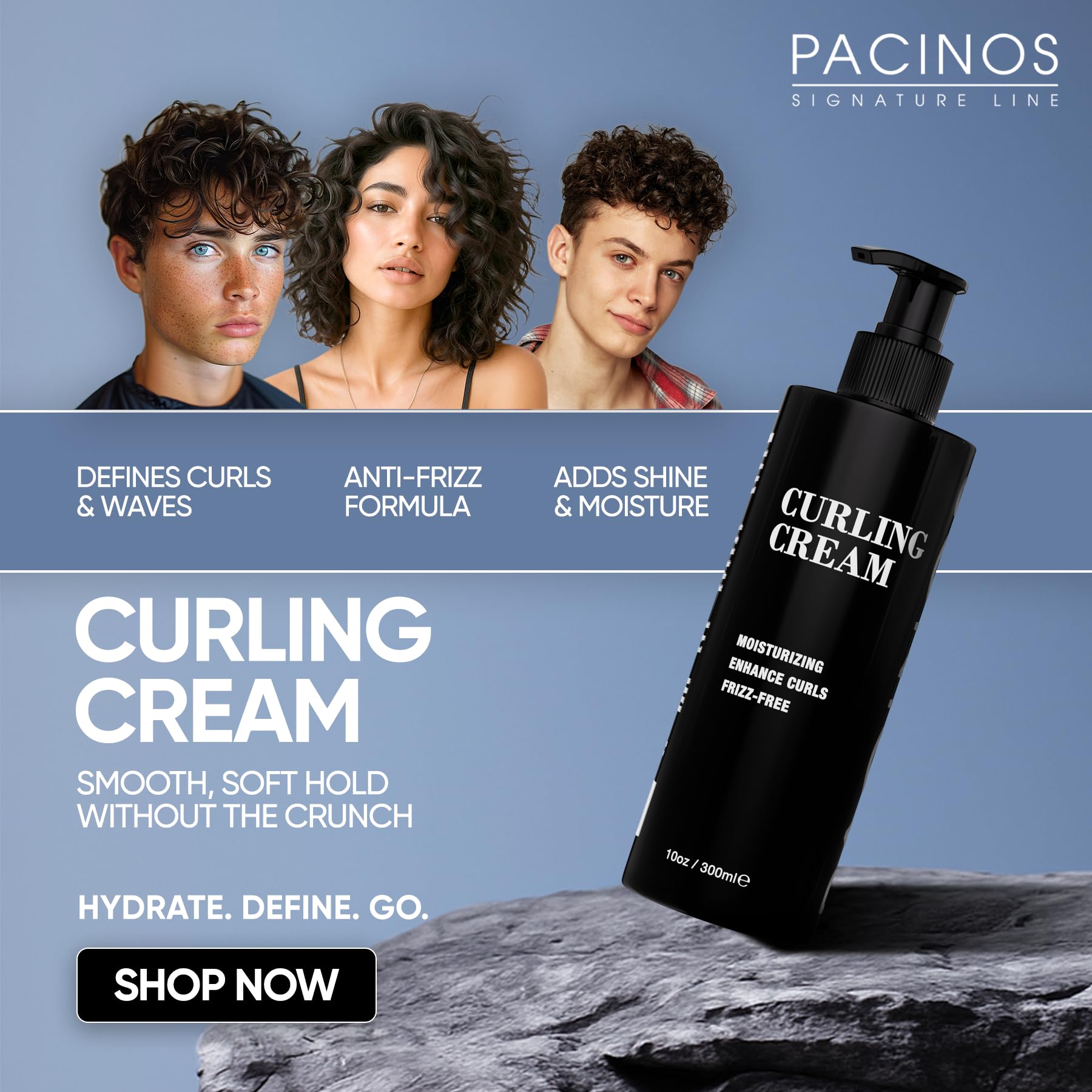 Pacinos Curling Hair Cream All Hair Types Unisex Unisex 10 oz - Thumbnail 3
