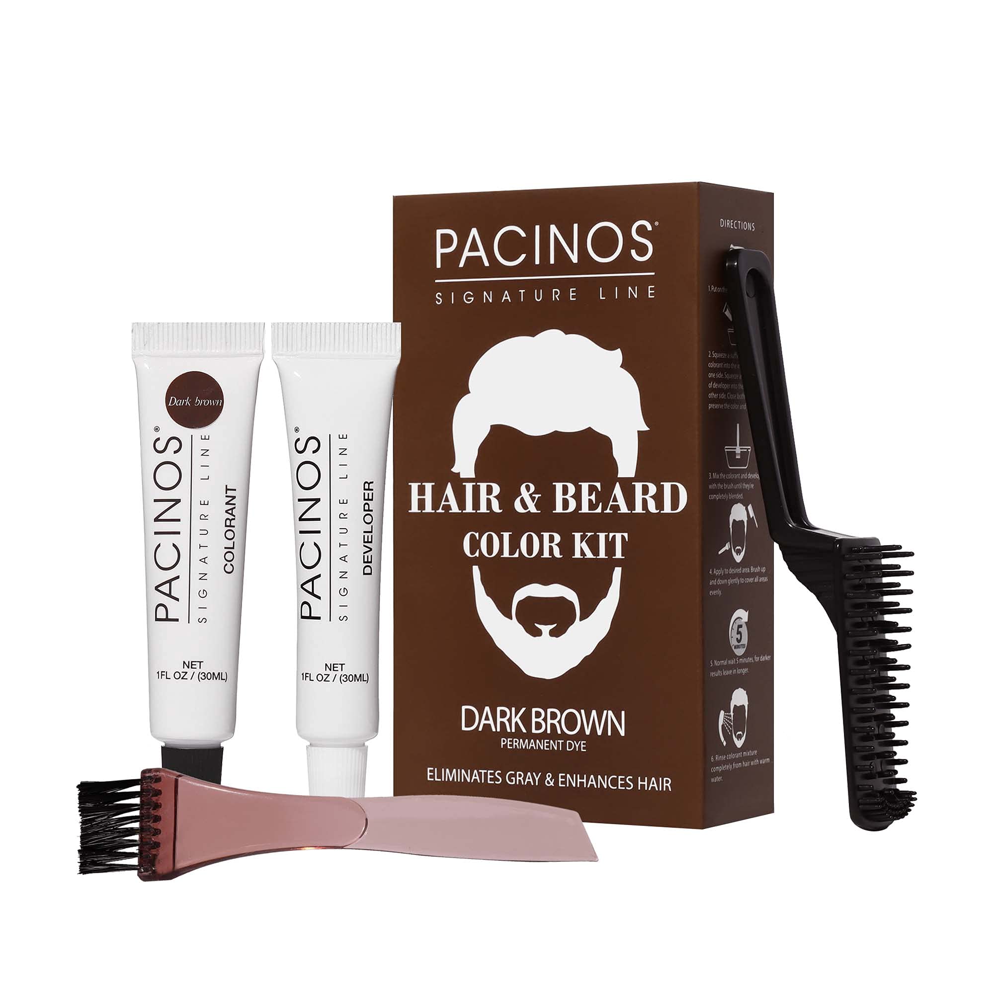 Pacinos Hair/brd Color Kit Dkbr