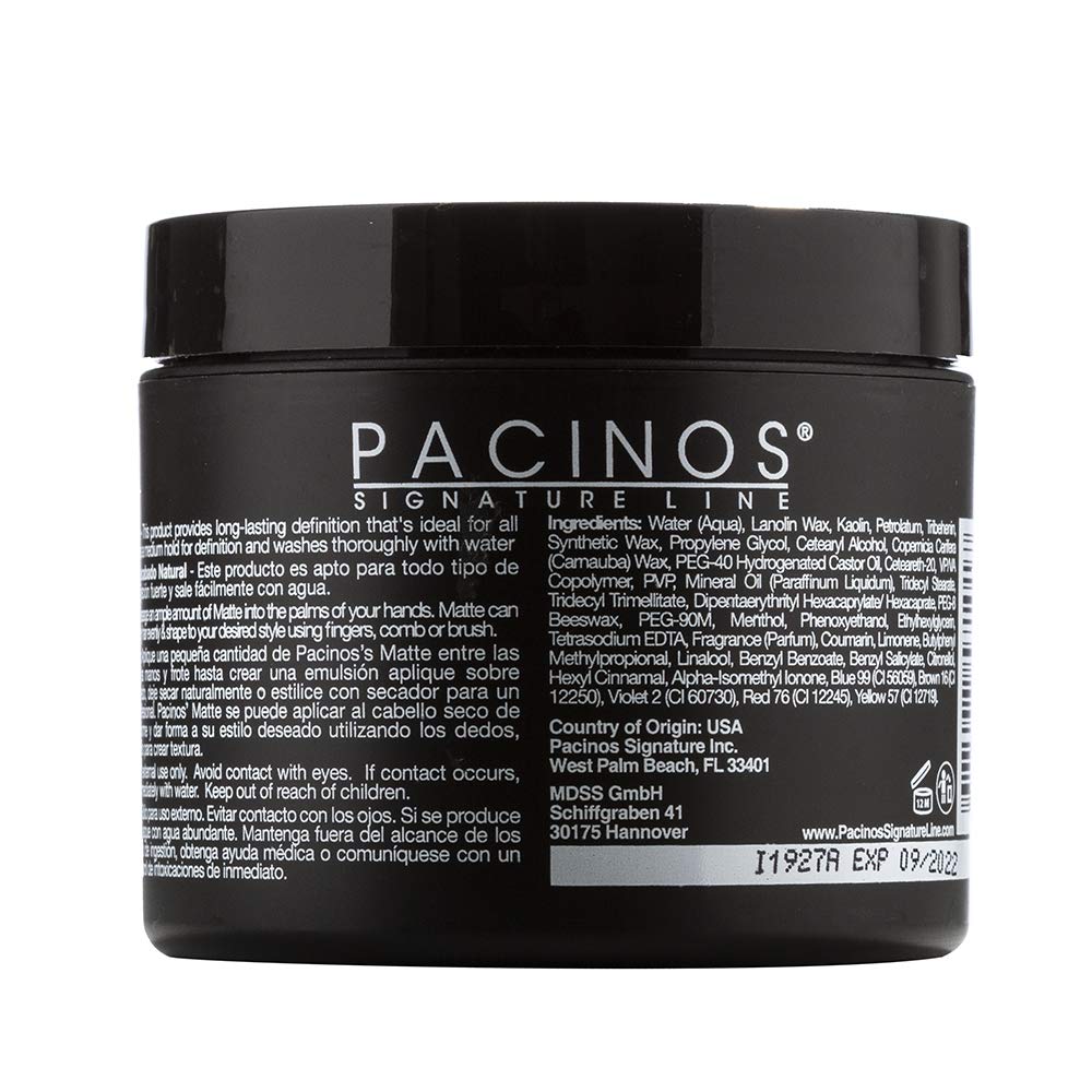 Pacinos Matte Hair Paste Firm Hold No Shine Sculpting Styling Wax Definition - Thumbnail 2