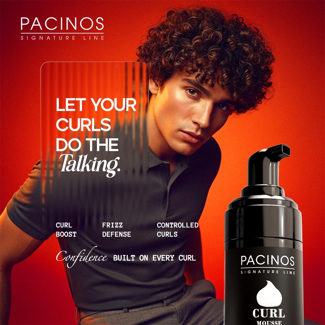 Pacinos Signature Line Curl Enhancing Mousse Light Hold Hair Mousse and Styling - Thumbnail 3