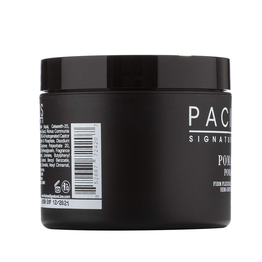 Pacinos Pomade Flexible Hold Frizz Control High Shine Pomade for All Hair Types - Thumbnail 3