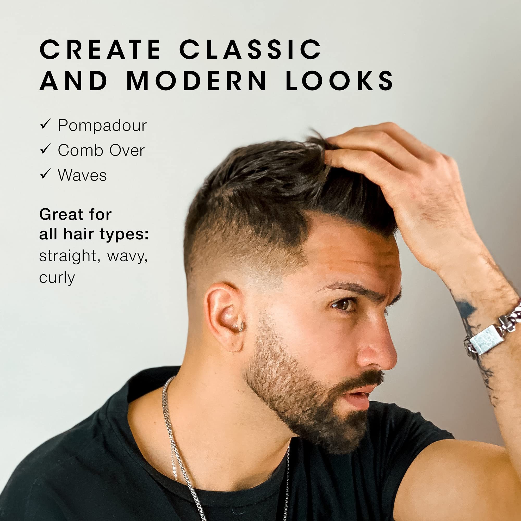 Pacinos Pomade Flexible Hold Frizz Control High Shine Pomade for All Hair Types - Thumbnail 3