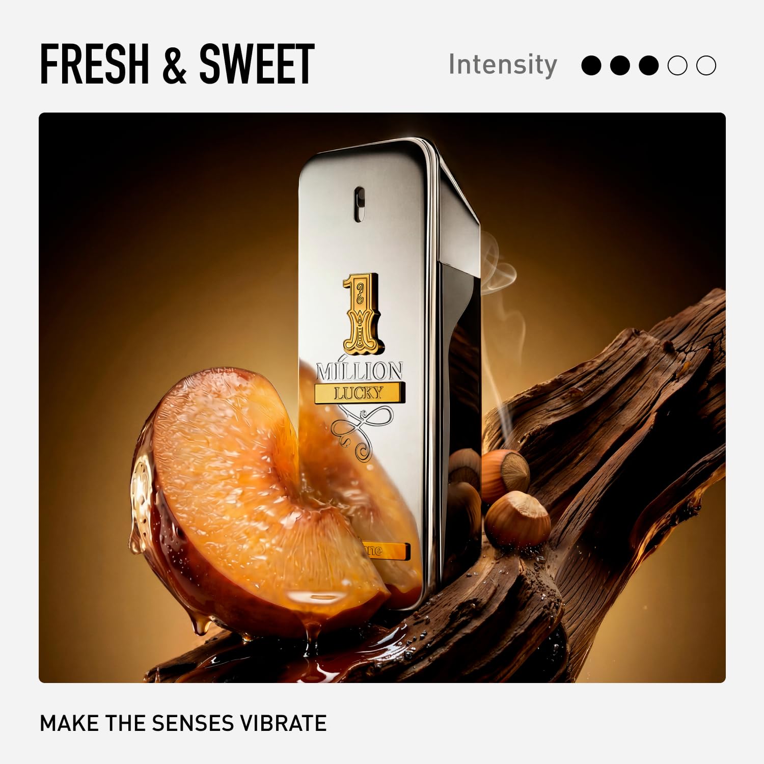 Rabanne 1 Million Lucky Woody Aromatic With Hazelnut Plum Cedarwood Designer - Thumbnail 3