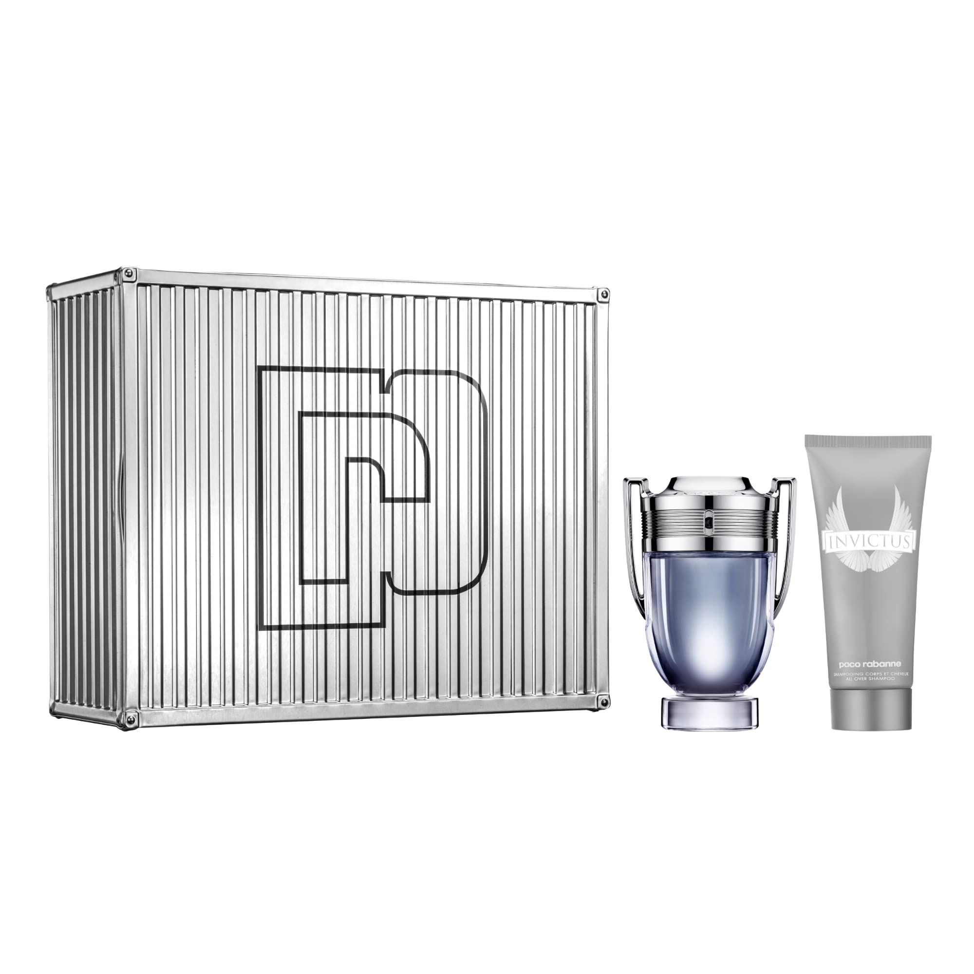 [Set] Paco Rabanne Invictus M 2 Pc Tin Box Set EDT