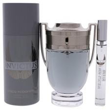 [Set] Paco Rabanne Invictus 3 Pc Set: + Travel + Deo EDT 3.4 Oz - Thumbnail 2