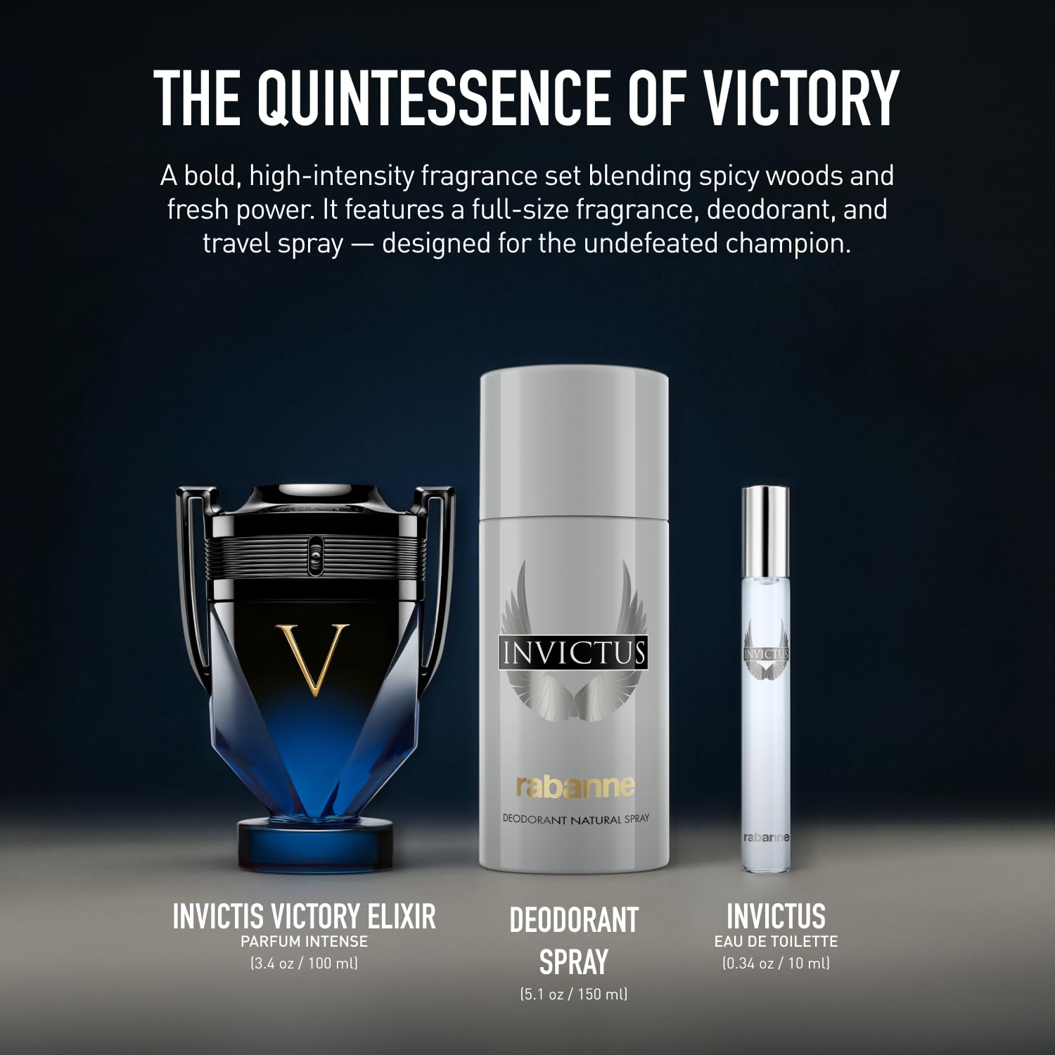 [Set] Rabanne Invictus Victory Elixir Discover Amber Woody Spicy Parfum Intense + - Thumbnail 3