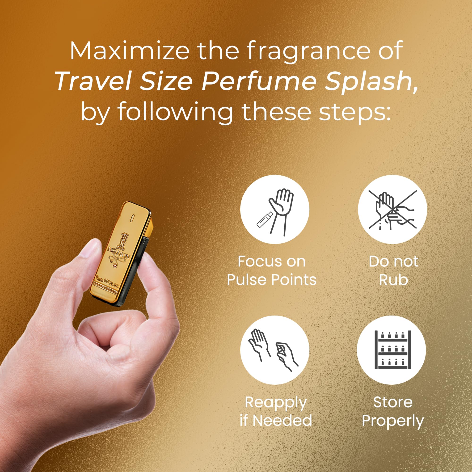 [Mini] Paco Rabanne 1 Million Mini Splash 0.17 Fl Oz For Men EDT - Thumbnail 2