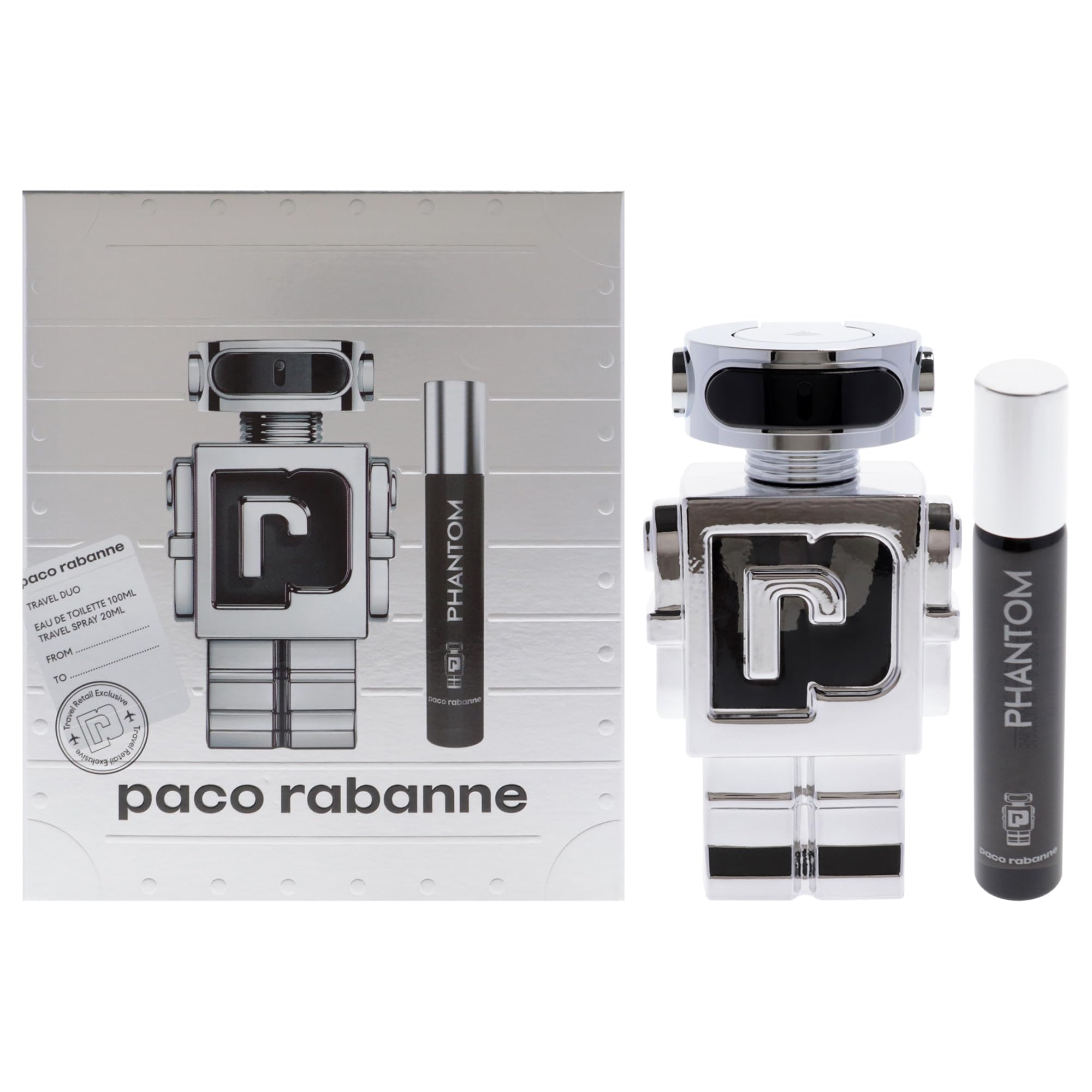 Phantom By Paco Rabanne 2 Piece Set Includes: + For Men EDT 3.4 oz