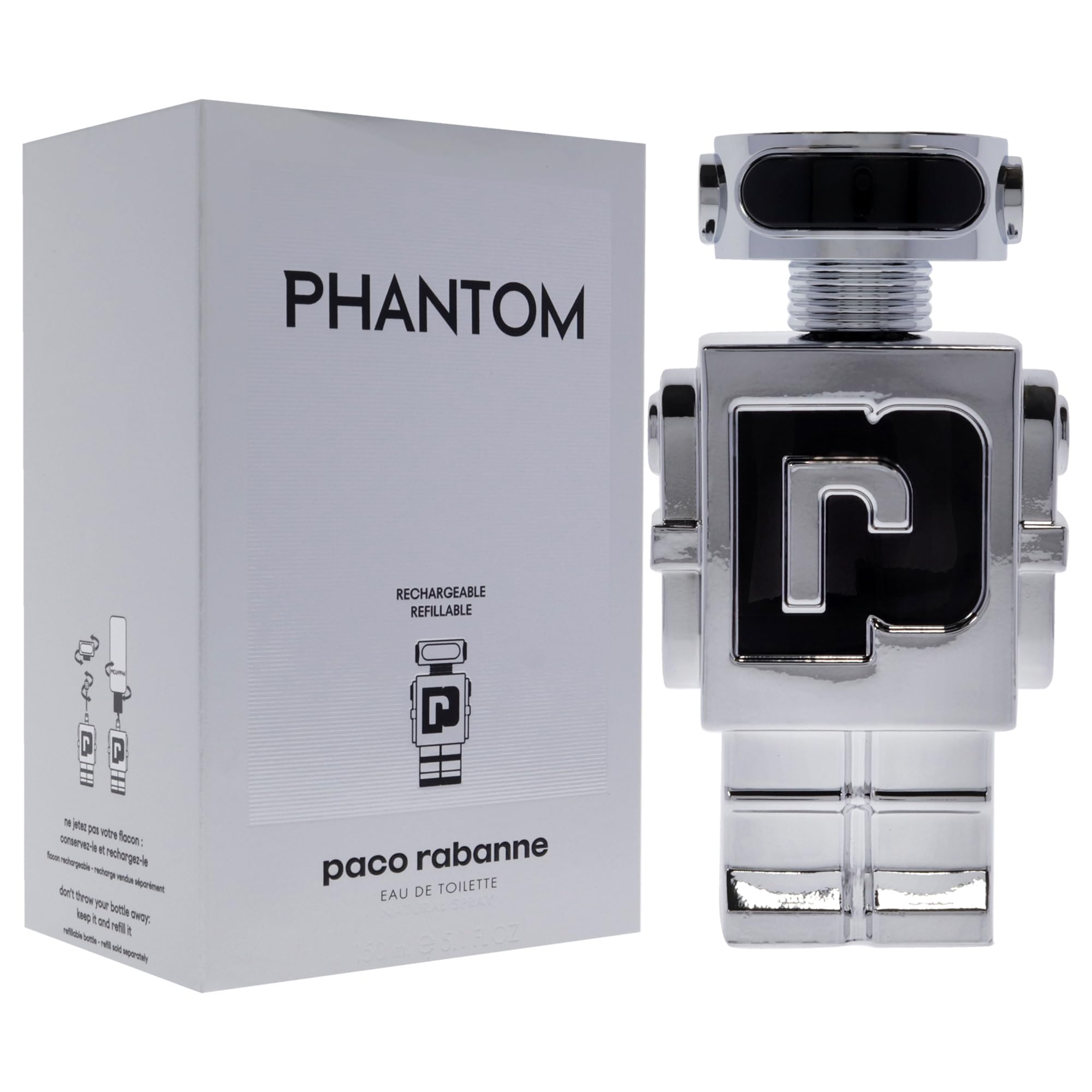 Phantom By Paco Rabanne For Men EDT 5.1 oz - Thumbnail 3