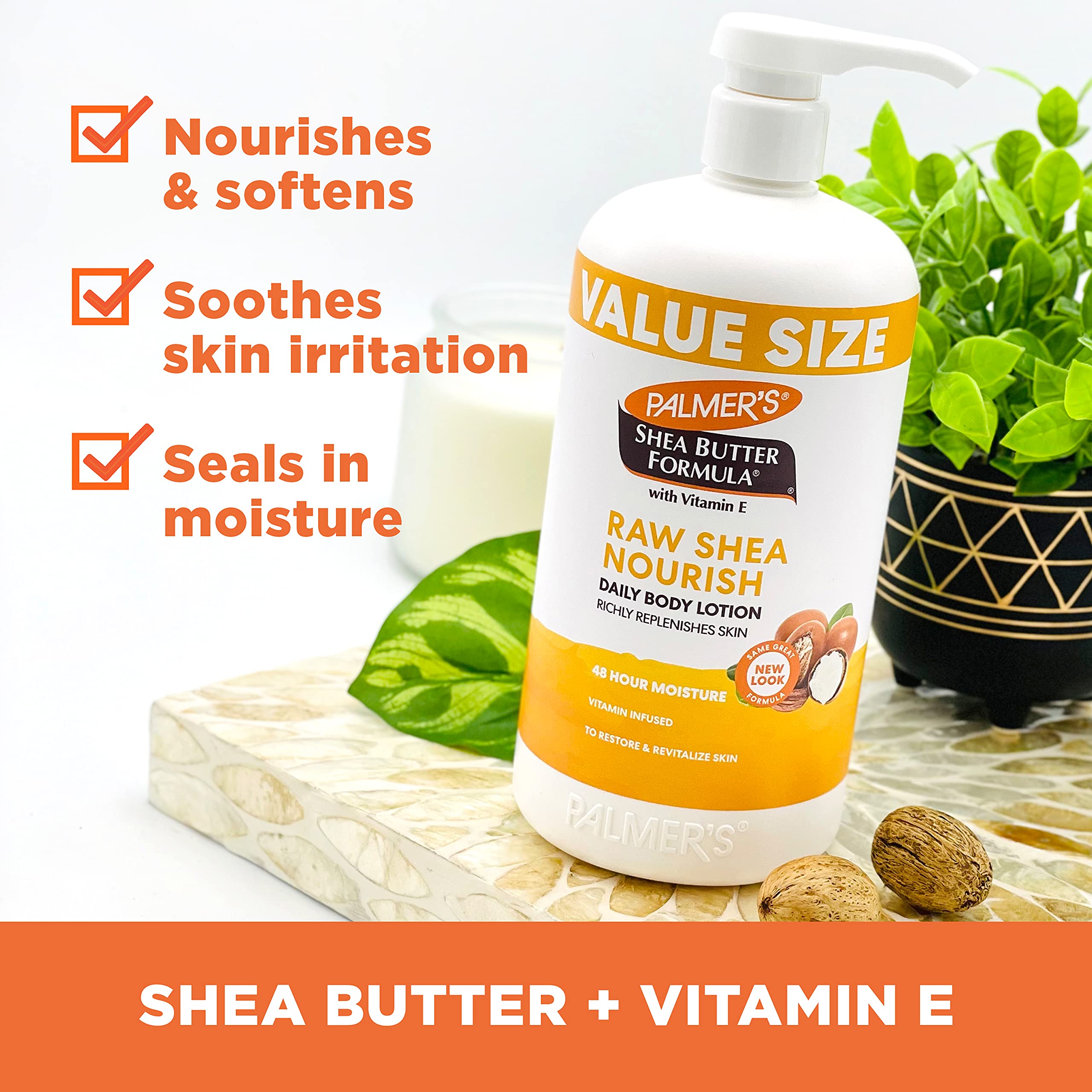 Palmer's Shea Butter Formula Raw Shea Nourishing Body Lotion for Dry Skin 33.8 - Thumbnail 2