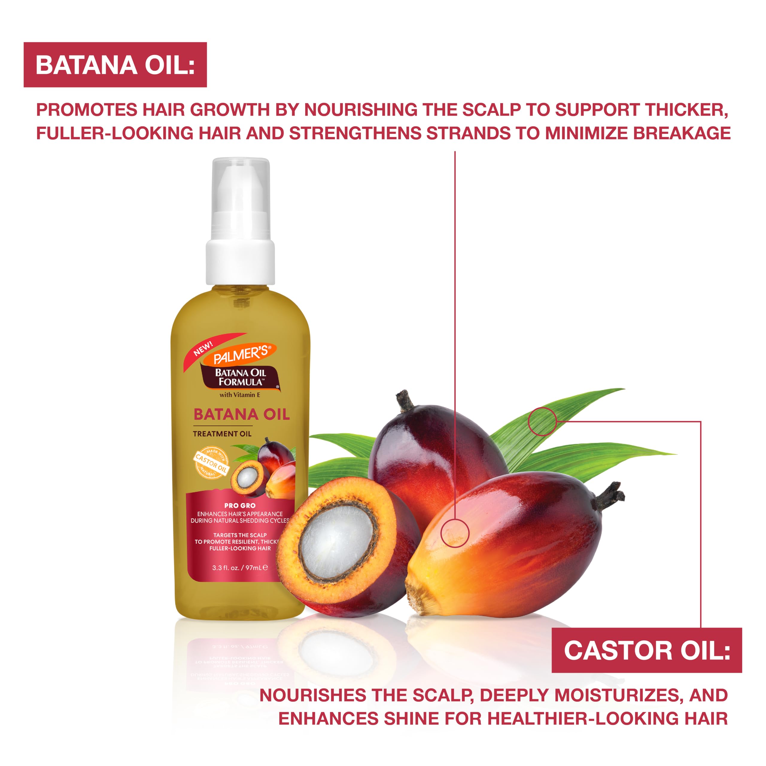 Palmer's Batana Oil Formula Pro Gro Scalp Hair Oil With Vitamin E Lightweight - Thumbnail 2