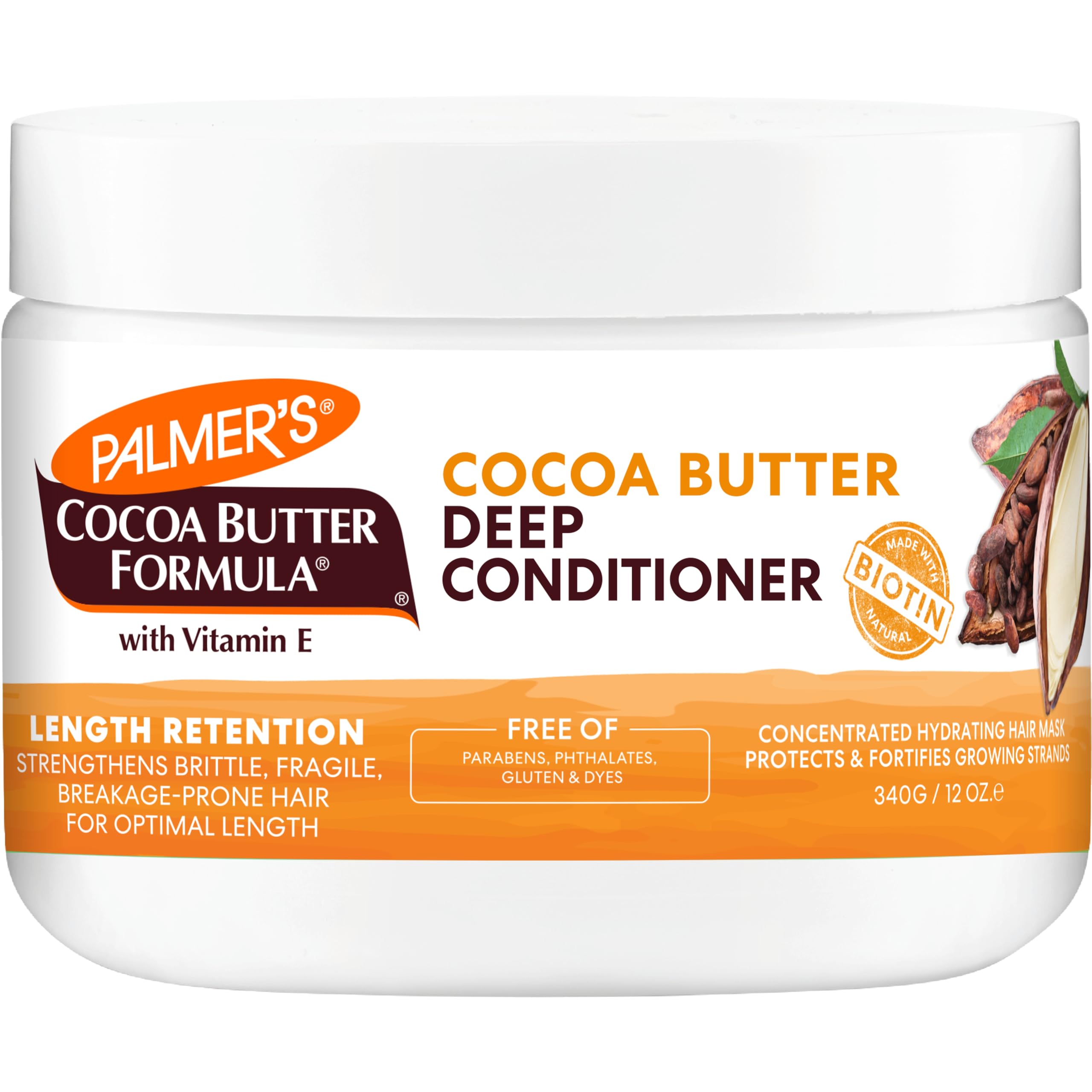 Palmer's Cocoa Butter Biotin Length Retention Deep Conditioner Jar 12 oz