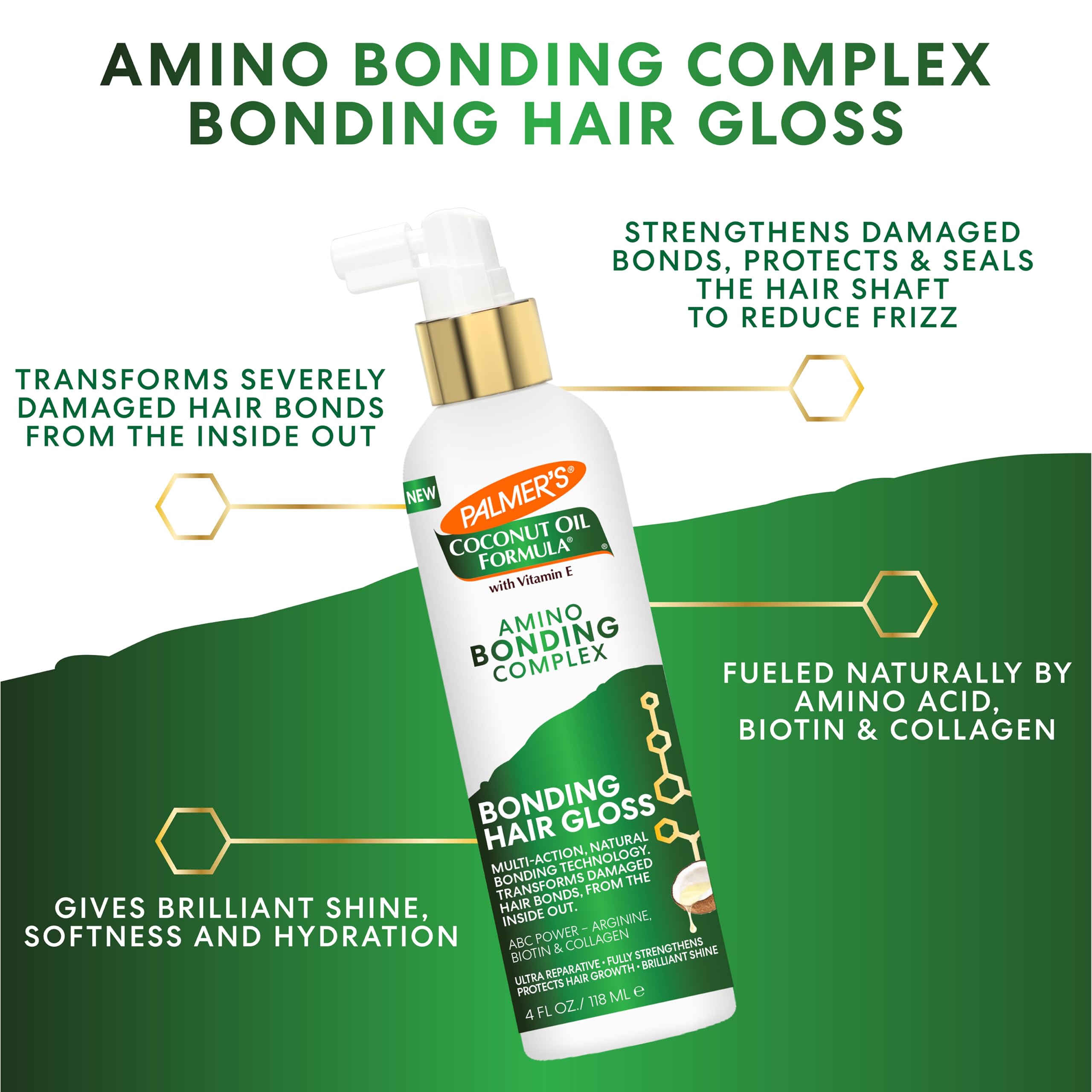 Palmer's Amino Bonding Complex Hair Gloss Hair Shine With Coconut Oil Vitamin E