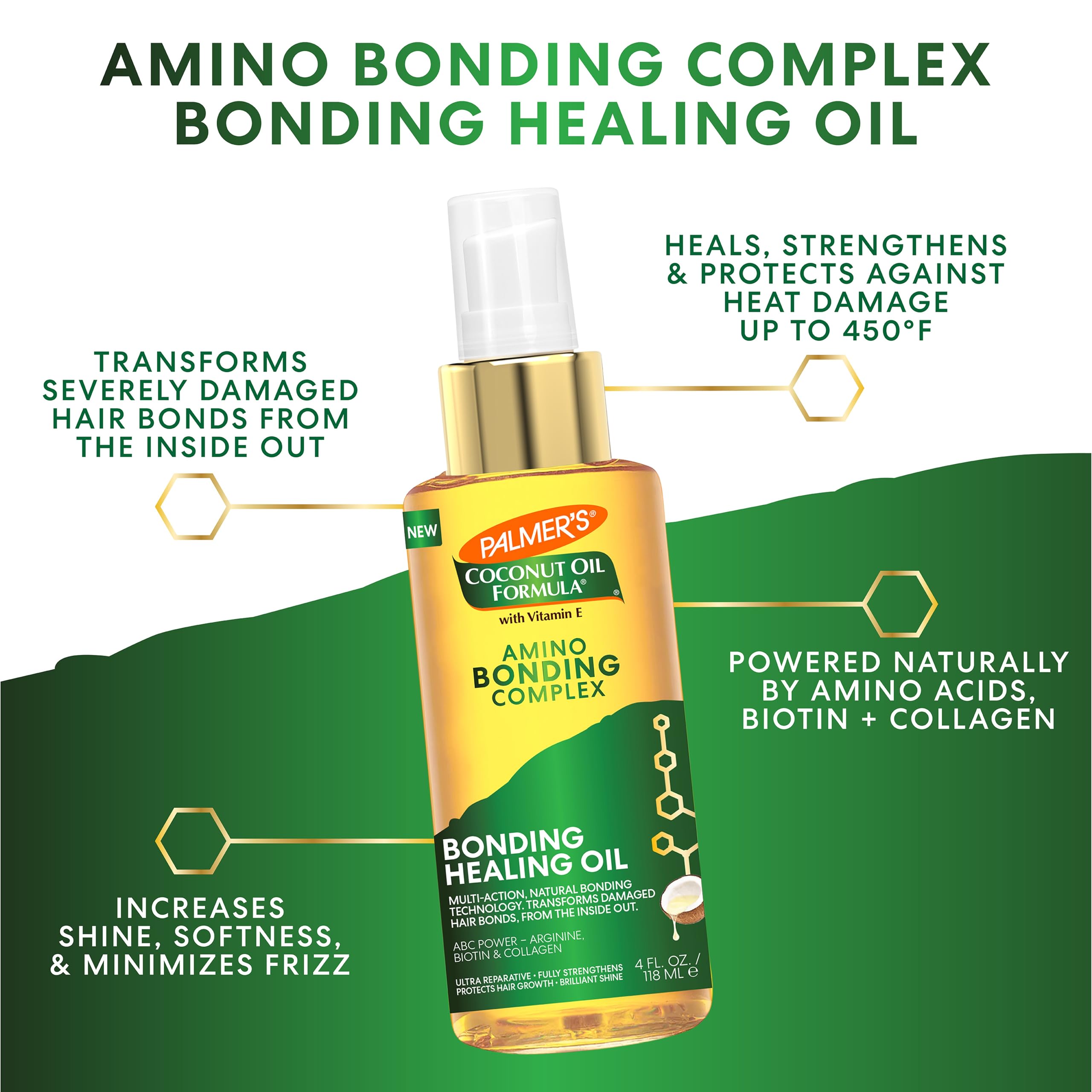 Palmer's Amino Bonding Complex Hair Oil Healing Treatment With Coconut Oil