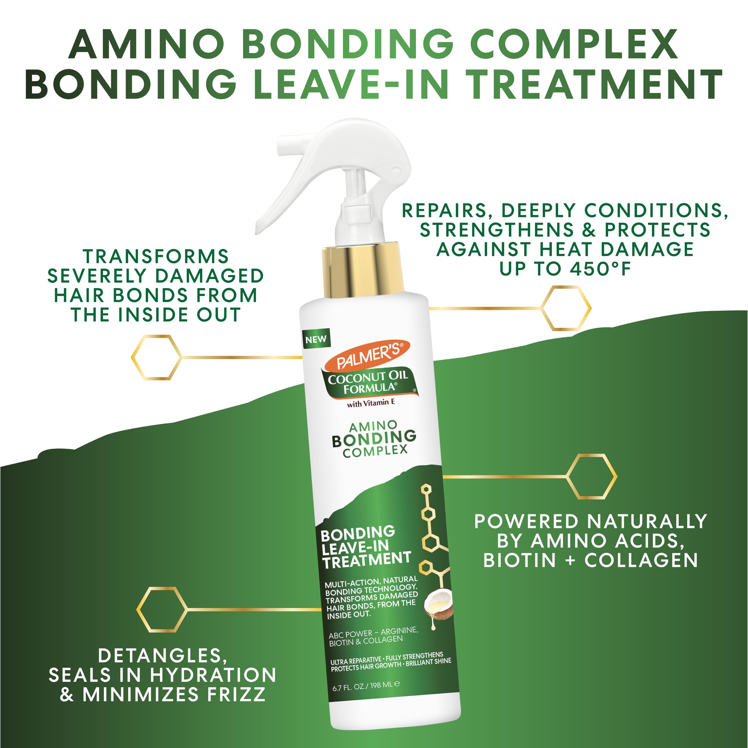 Palmer's Amino Bonding Complex Hair Treatment Leave In Conditioner With Coconut