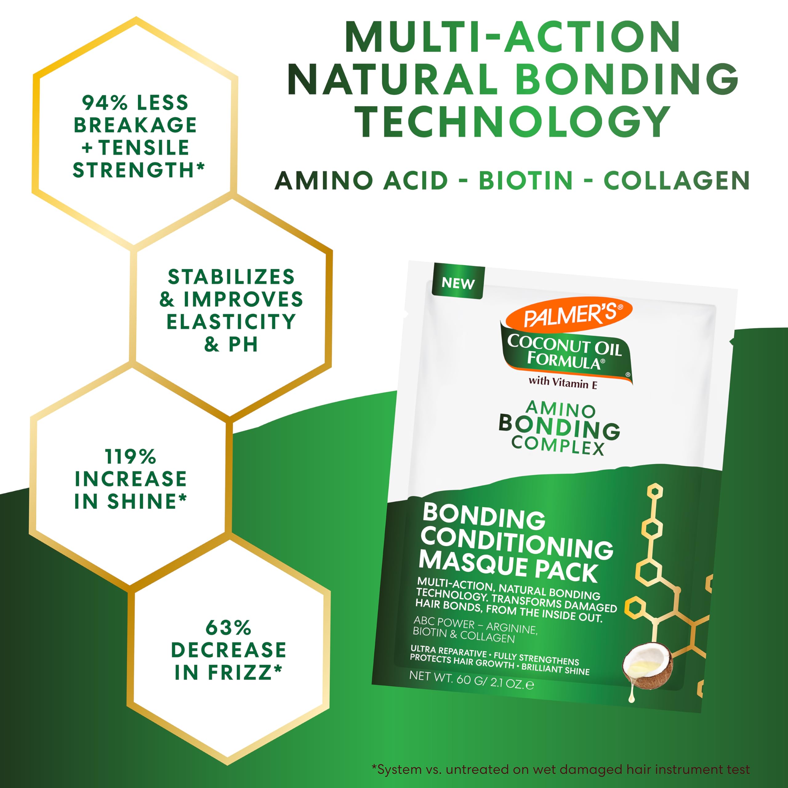 Palmer's Amino Bonding Complex Hair Mask Intense Conditioning Masque Pack With - Thumbnail 3