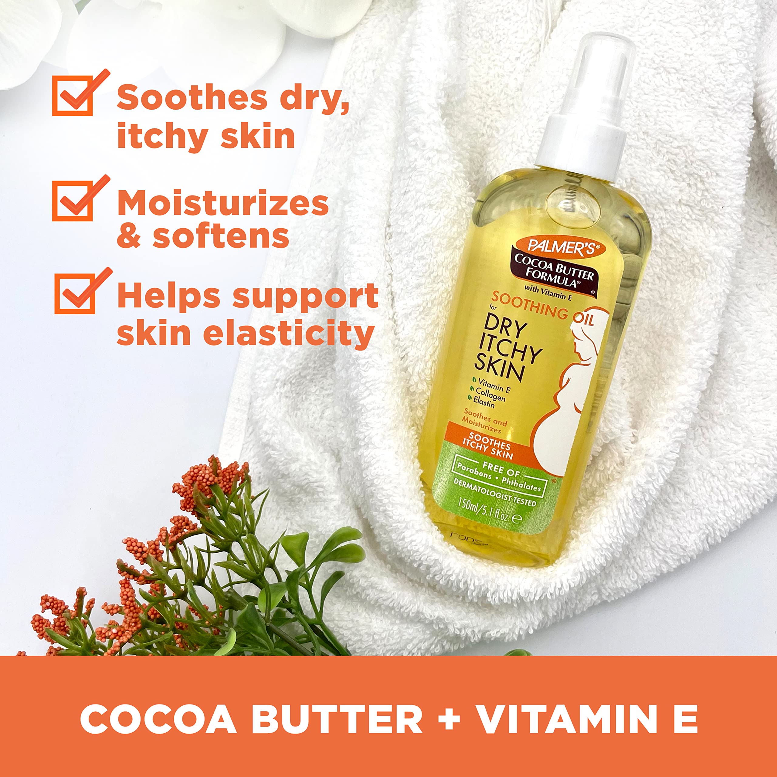 Palmer's Cocoa Butter Formula Soothing Oil . Vitamin E for Dry Itchy Skin. - Thumbnail 2