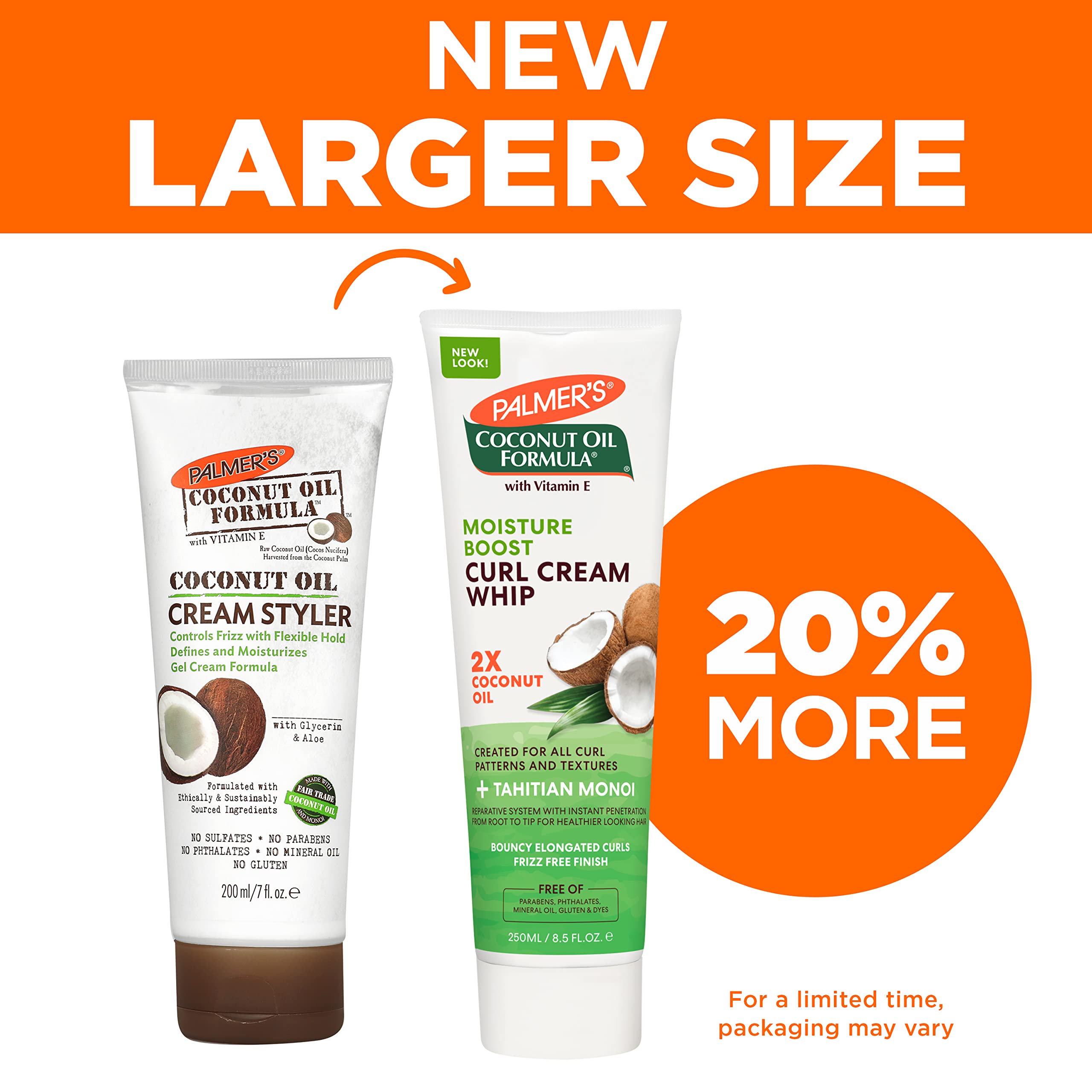 Palmer's Coconut Oil Formula Moisture Boost Curl Whip Cream . 8.5 oz