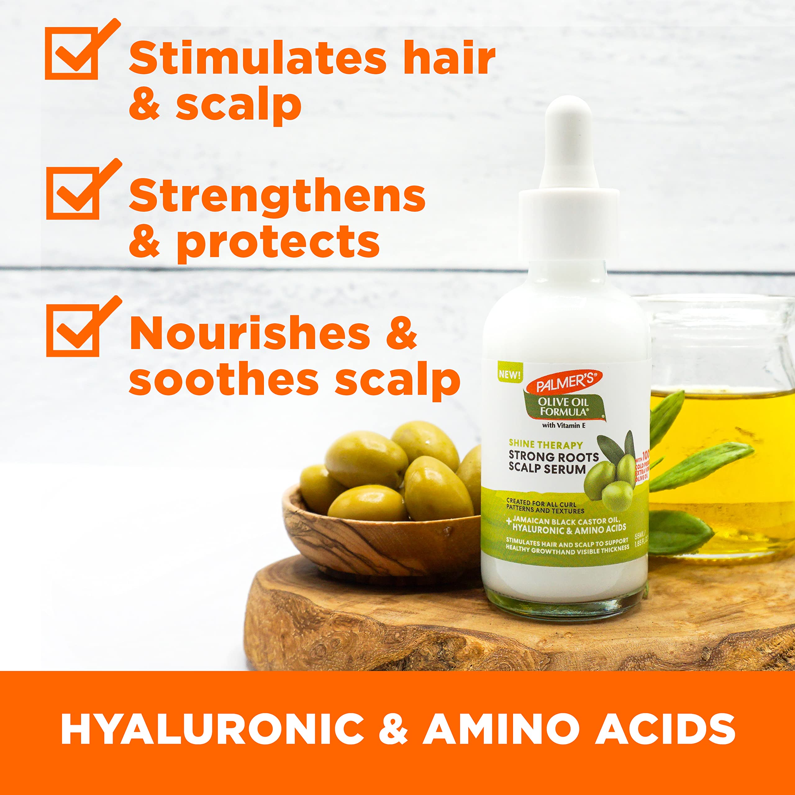 Palmer's Olive Oil Formula Strong Roots Scalp Serum 1.85 Fl Oz - Thumbnail 3