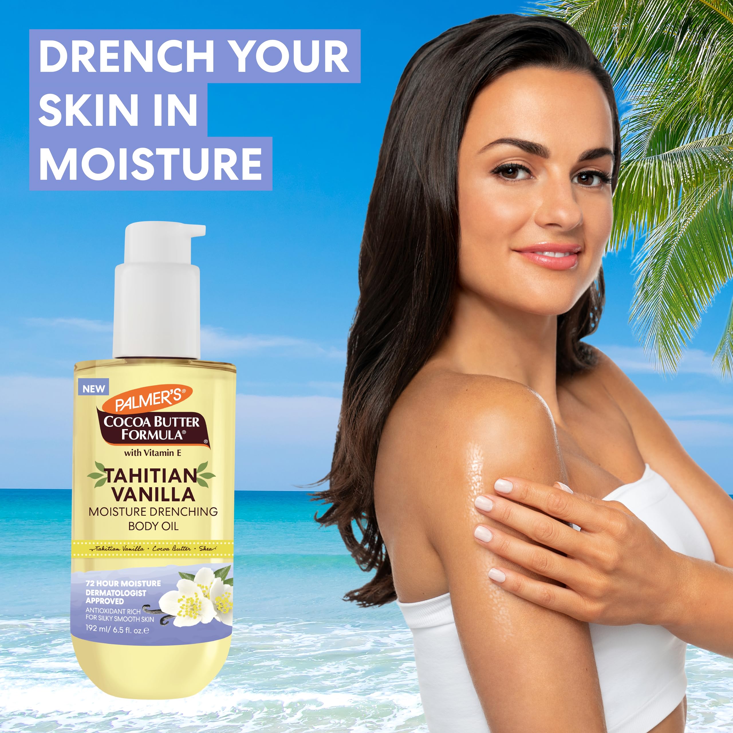 Palmer's Cocoa Butter Formula Body Oil Moisture Drenching Tahitian Vanilla 72hr - Thumbnail 2