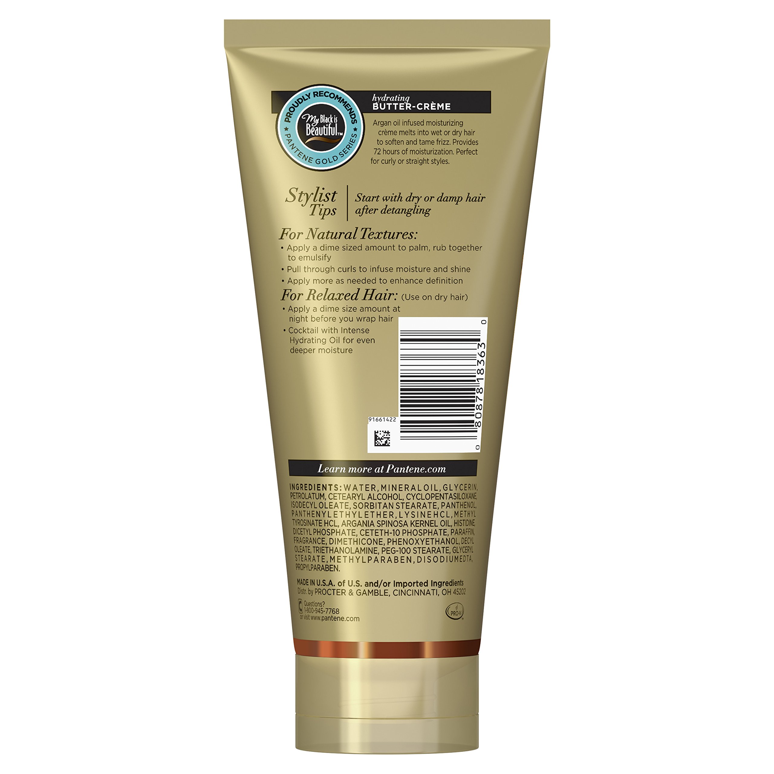 Pantene Prov Gold Series Hydrating Butter Cream 6.8 oz - Thumbnail 2