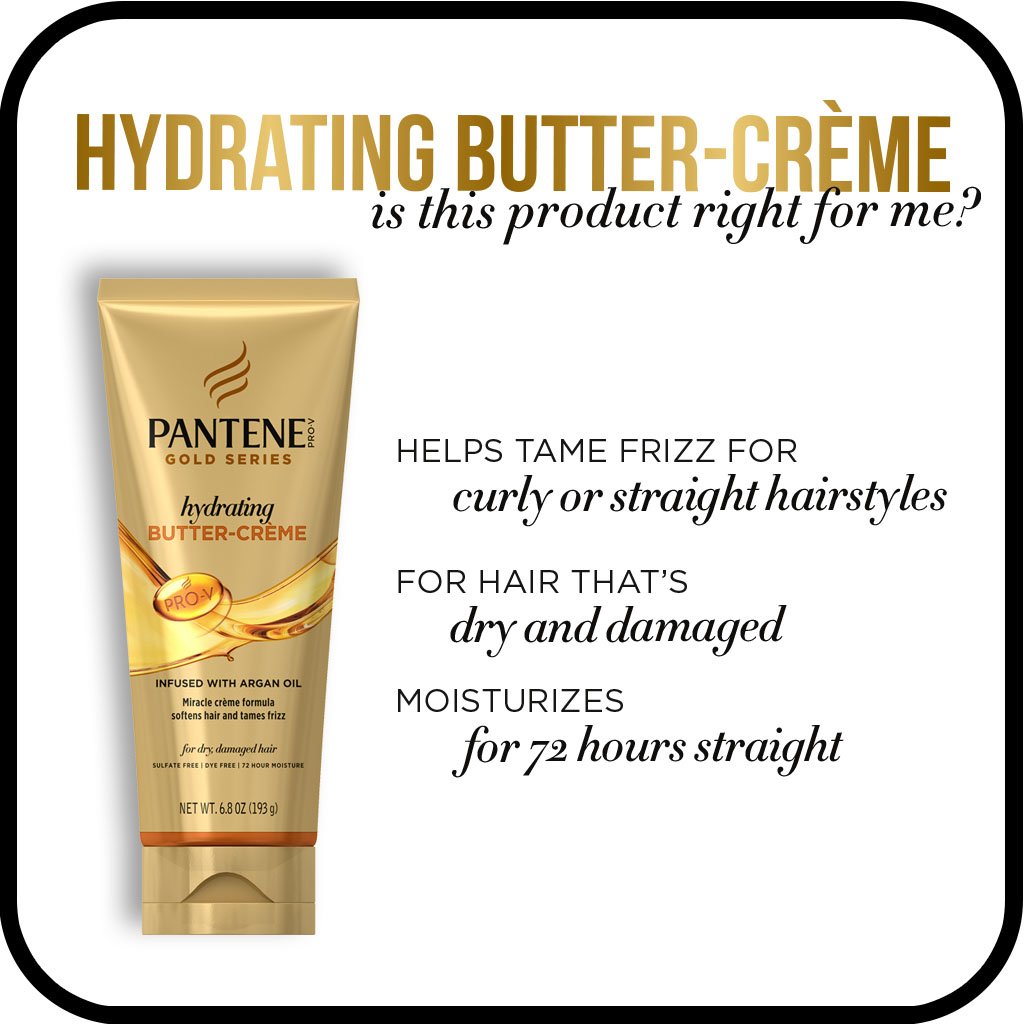 Pantene Prov Gold Series Hydrating Butter Cream 6.8 oz - Thumbnail 3