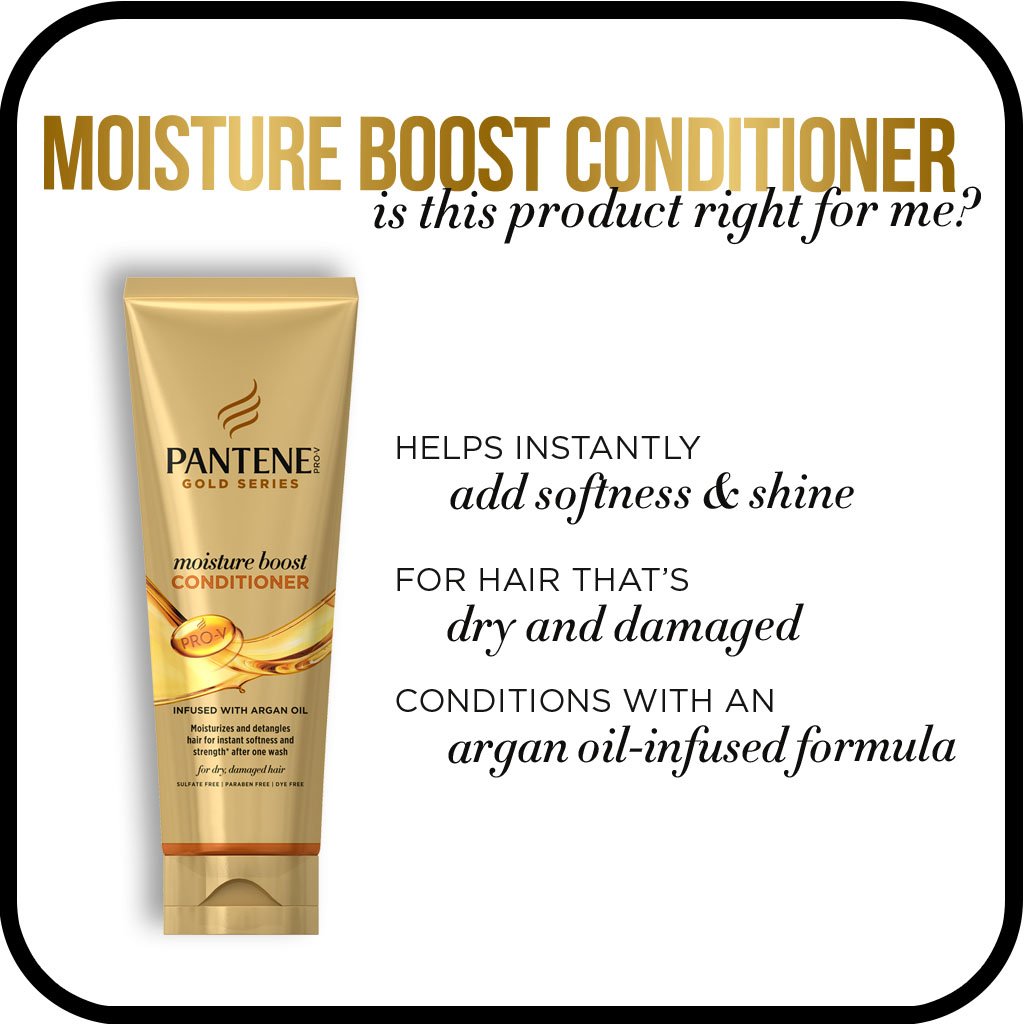 Pantene Gold Series Sulfate Free Moisture Boost Conditioner Infused With Argan - Thumbnail 2