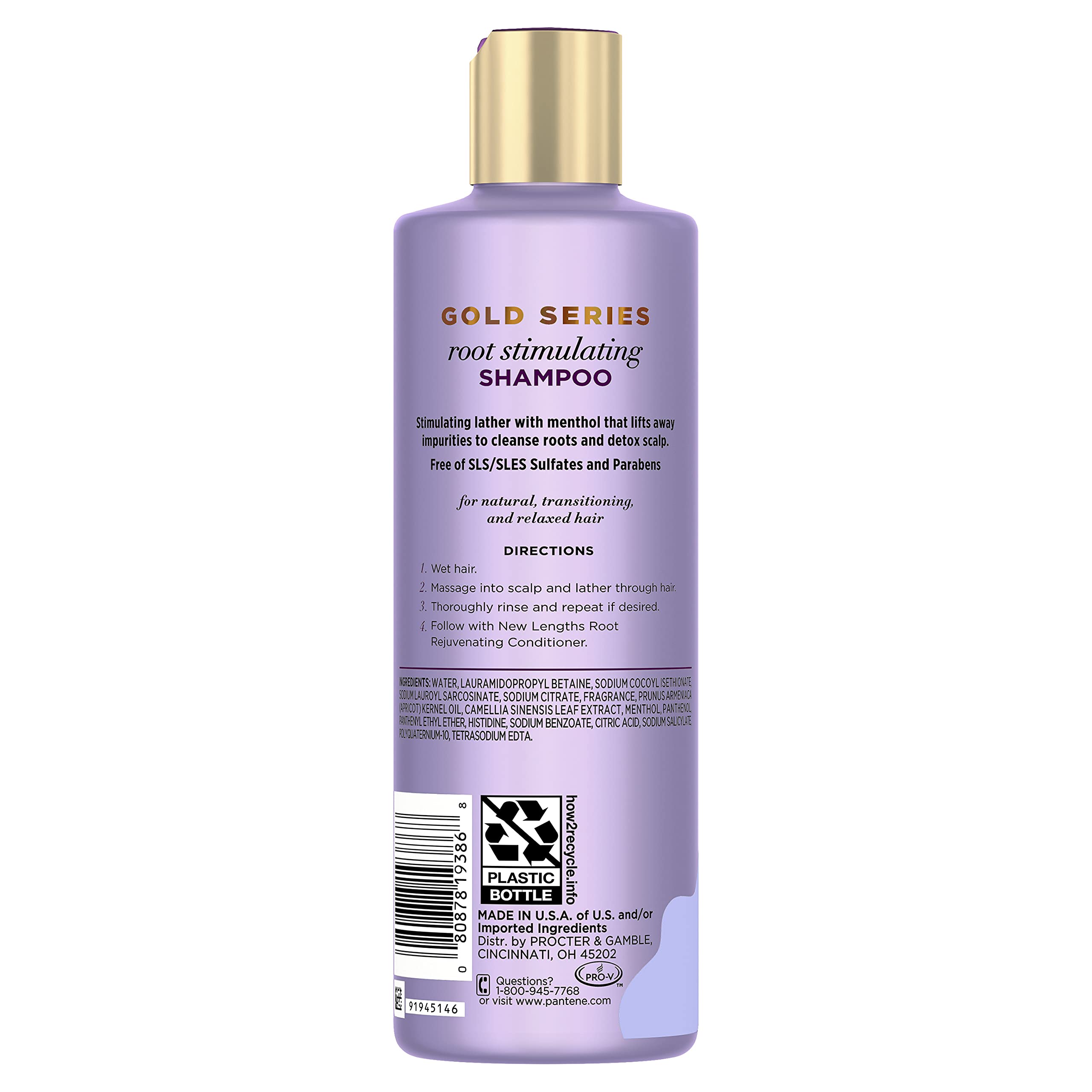 Pantene Gold Series New Lengths Root Stimulating Shampoo With Apricot Oil Green - Thumbnail 2