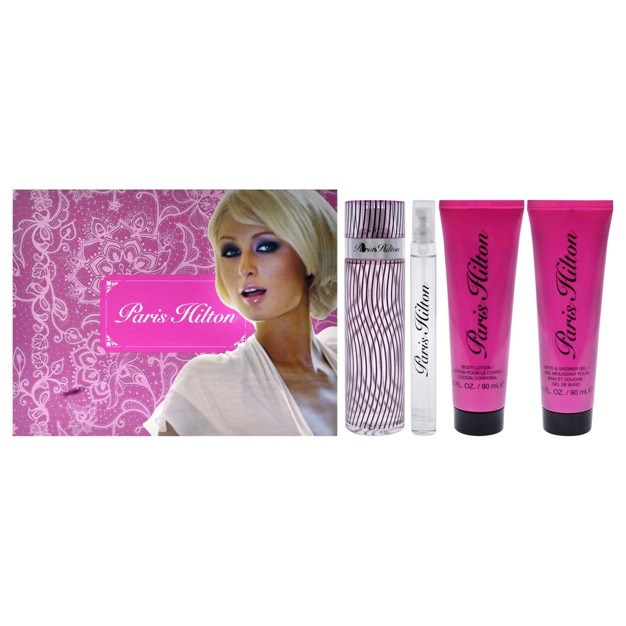 Paris Hilton By Paris Hilton 4 Piece Women With Travel (Set)
