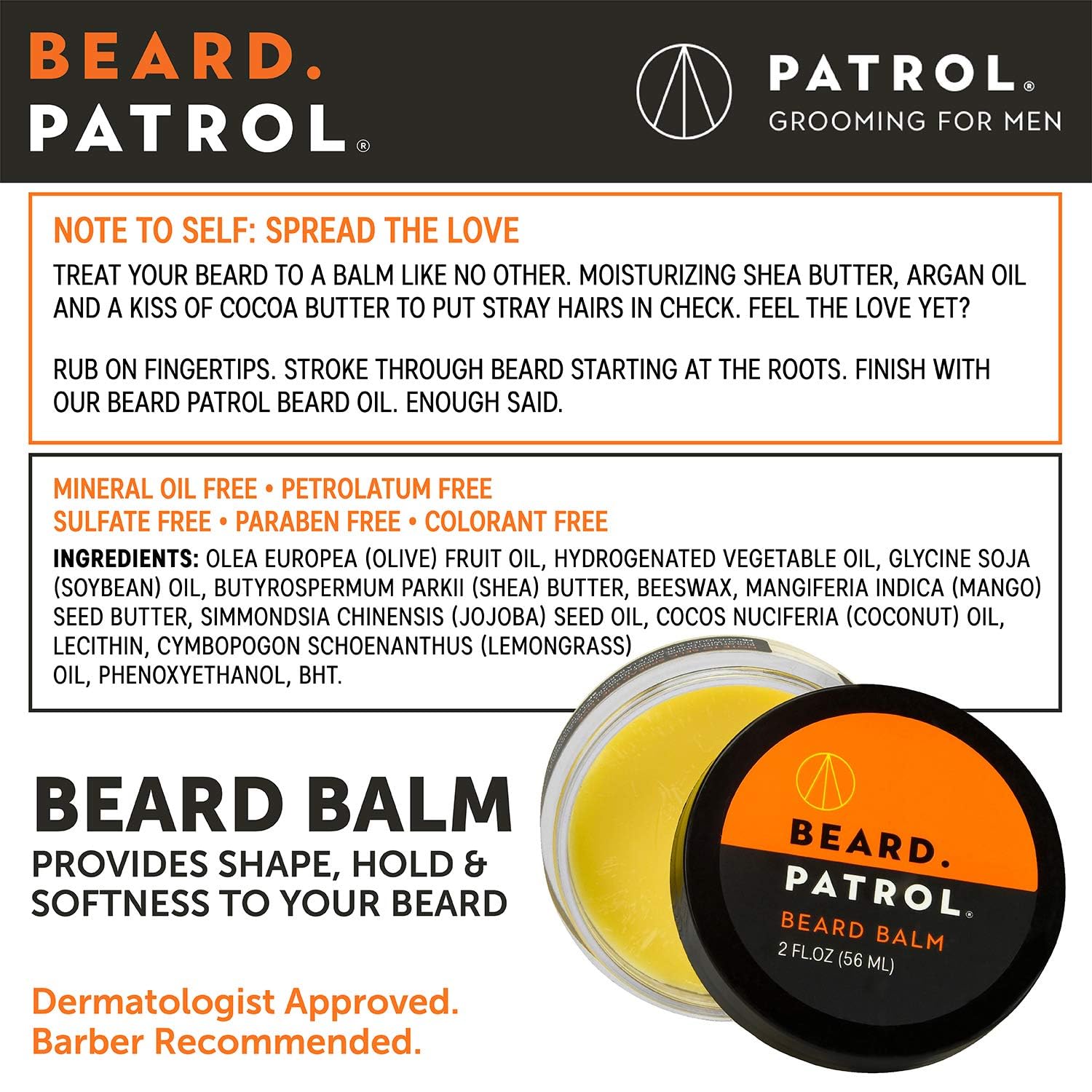 Bump Patrol Beard Patrol Beard Balm Grooming Treatment With Argan Oil Shea - Thumbnail 2