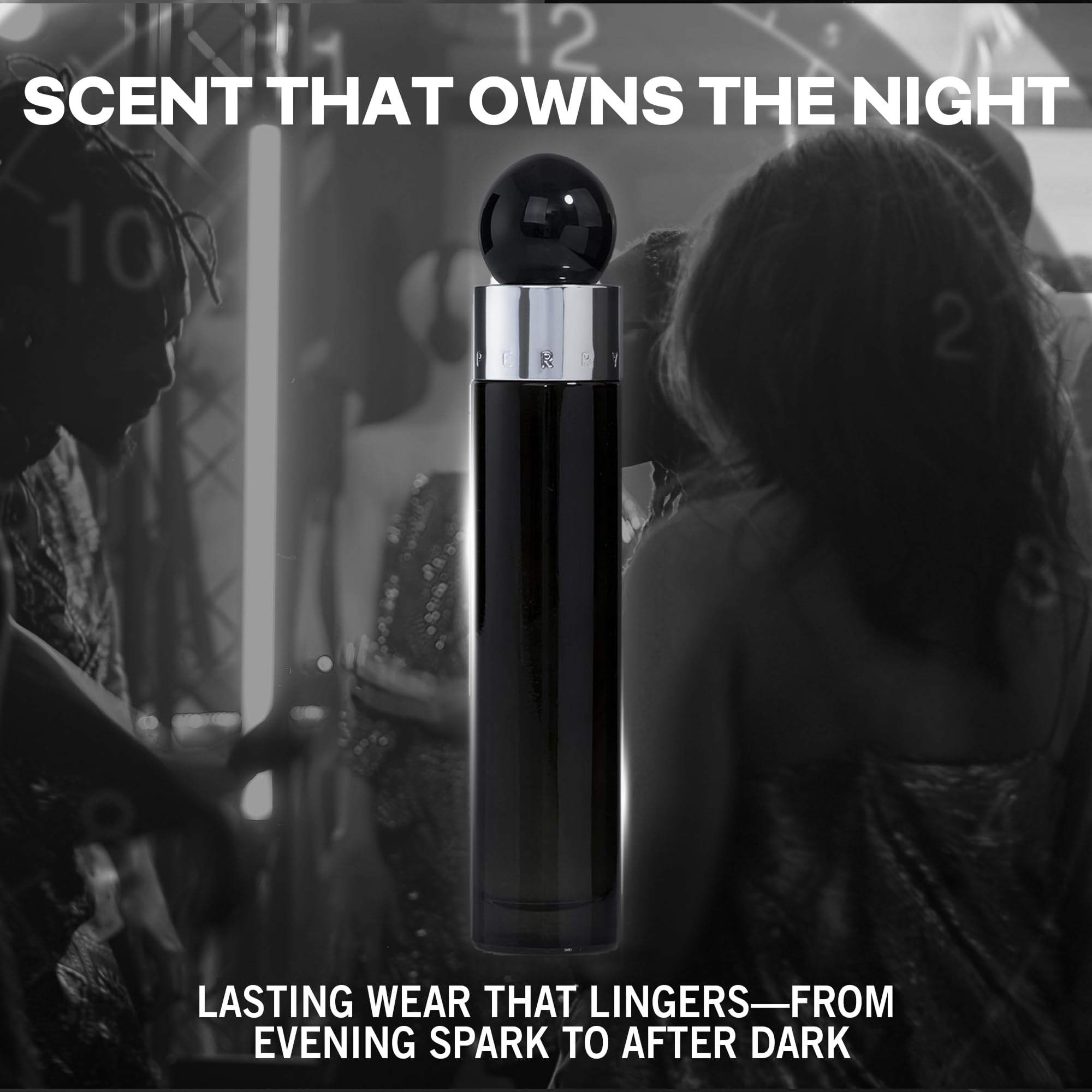Perry Ellis 360° Black Cologne With Notes of Ginger Cardamom Tobacco Leaf 3.4 - Thumbnail 3