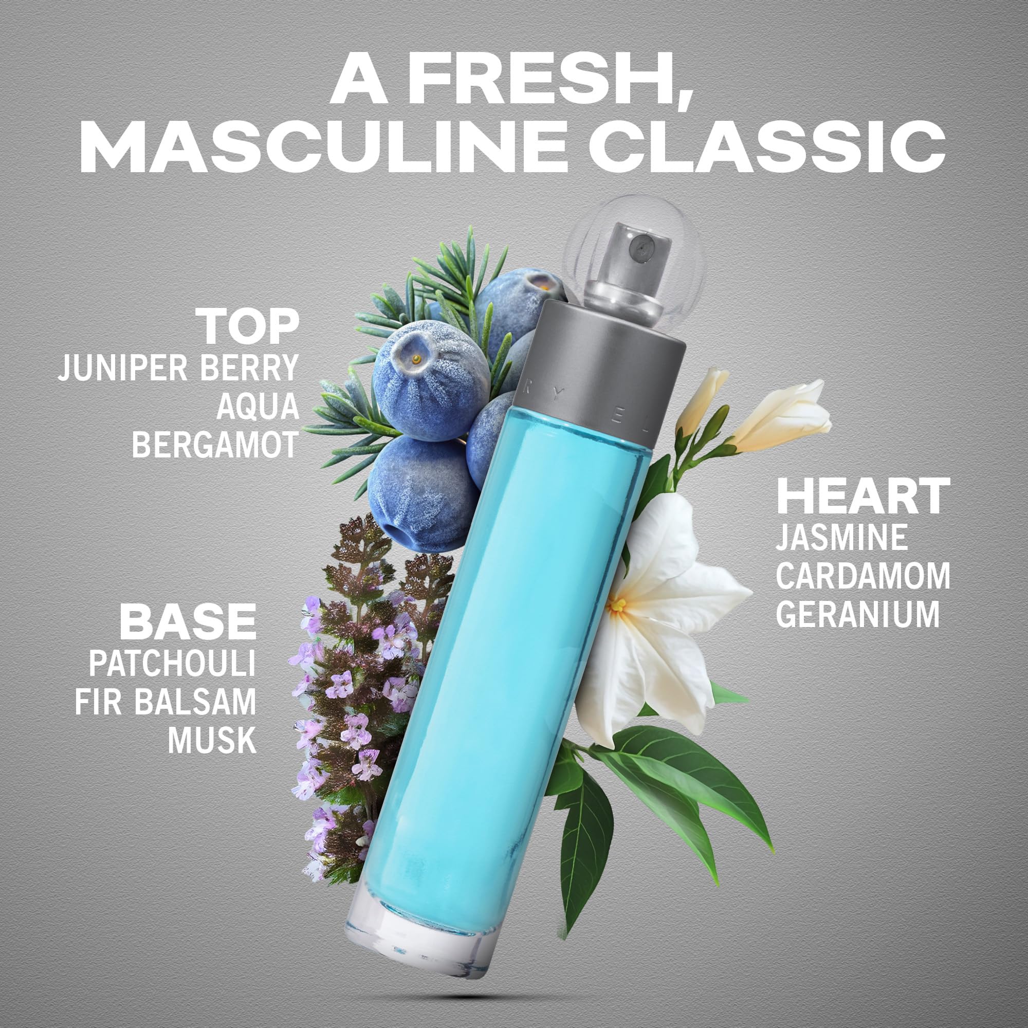 Perry Ellis 360° Cologne With Notes of Bergamot Juniper Musk 3.4 Fl Oz For Men - Thumbnail 2