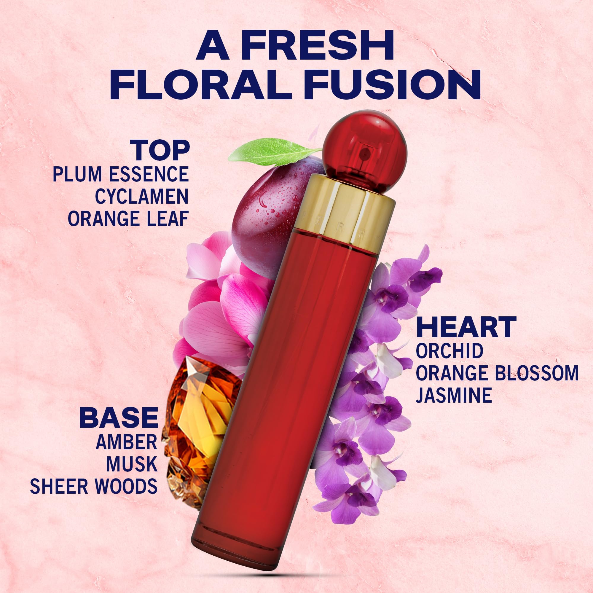 Perry Ellis 360° Red Exotic Floral Designer Scent for Her 3.4 Fl Oz For Women - Thumbnail 2