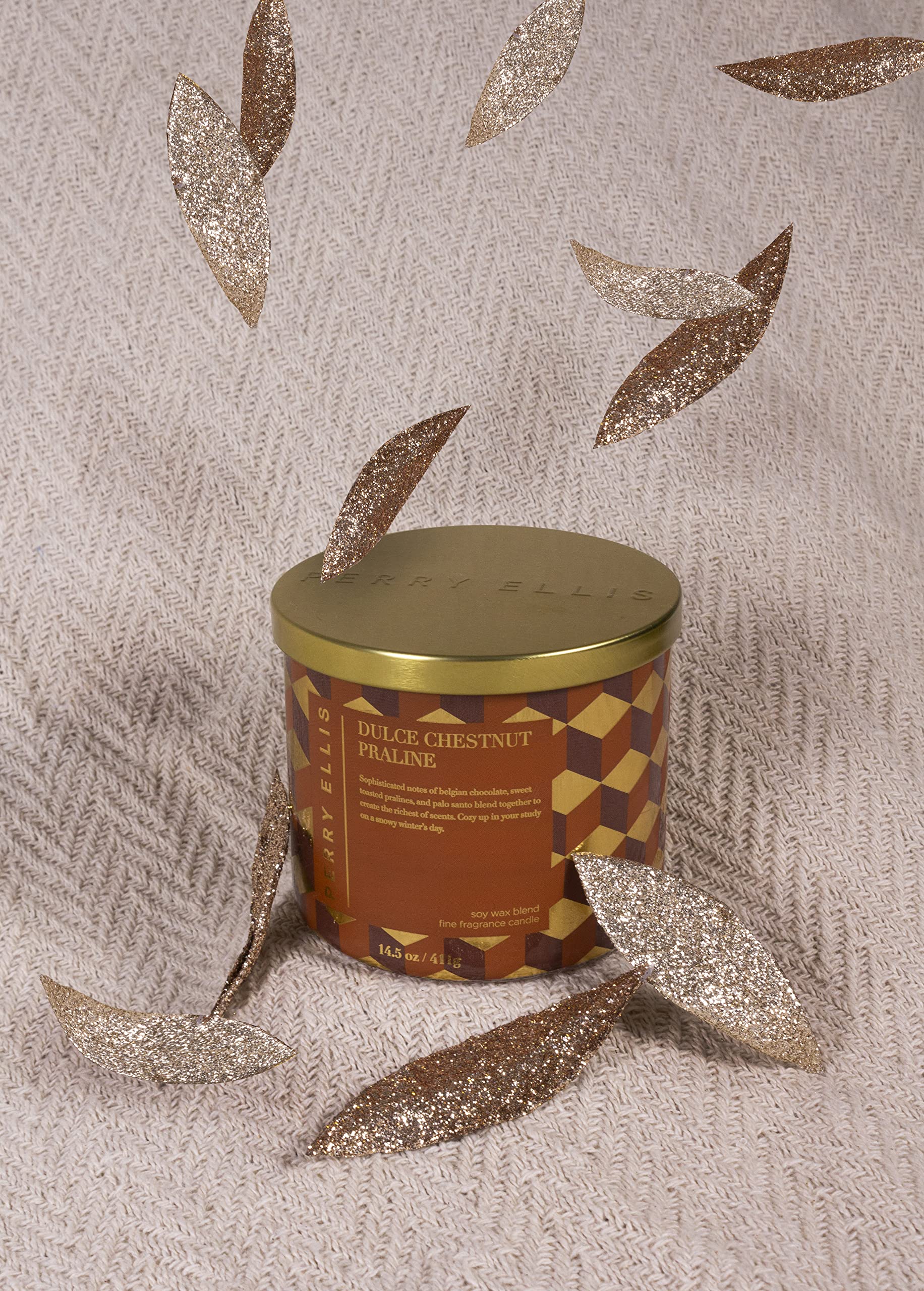 [Candles] Perry Ellis Dulce Chestnut Praline Candle 14.5 Usa 1pcs Bybox