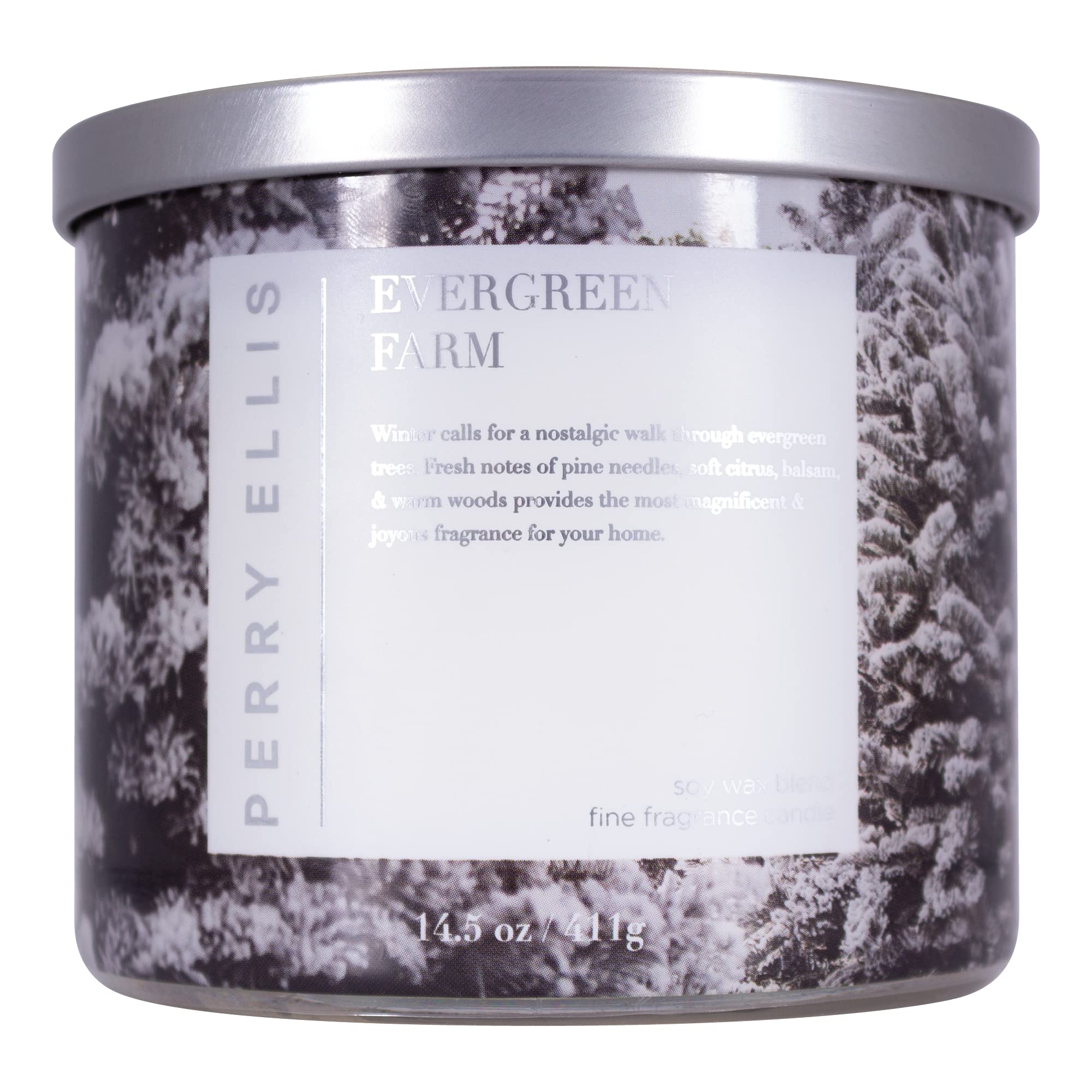 [Candles] Perry Ellis Evergreen Farm Candle 14.5 Usa 1pcs Bybox